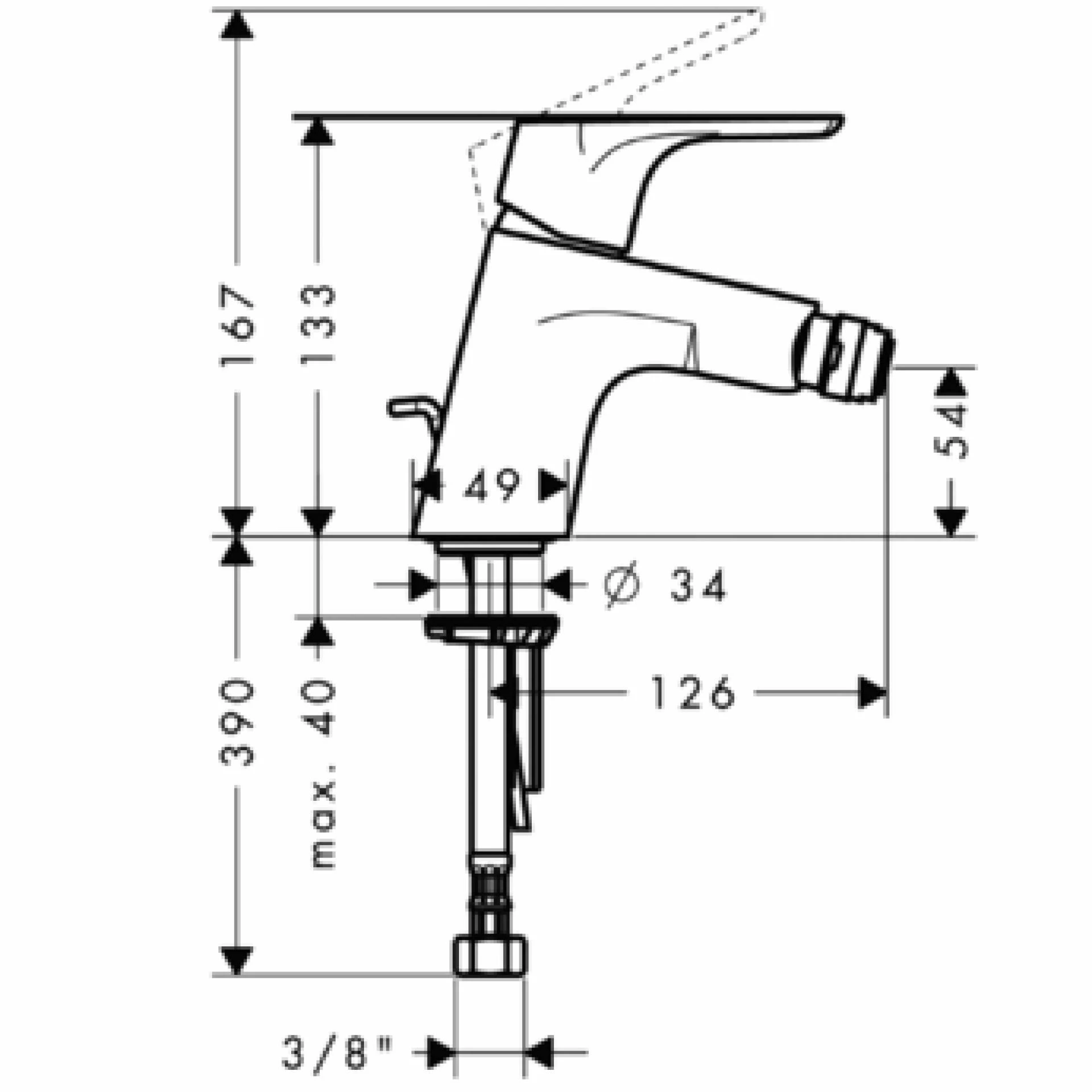 Фото - Смеситель Hansgrohe Focus E2 31920000 для биде - Hansgrohe