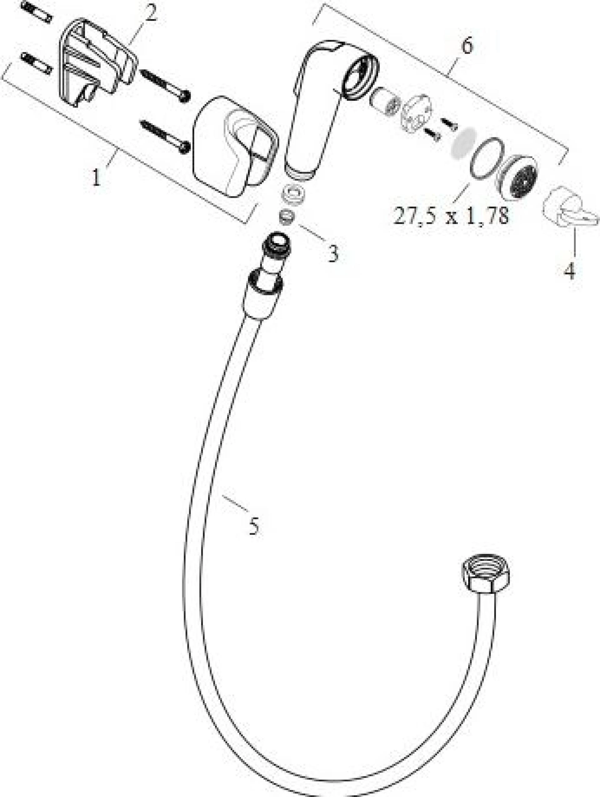 Фото - Гигиенический душ Hansgrohe 32122000 со шлангом 160 см - Hansgrohe