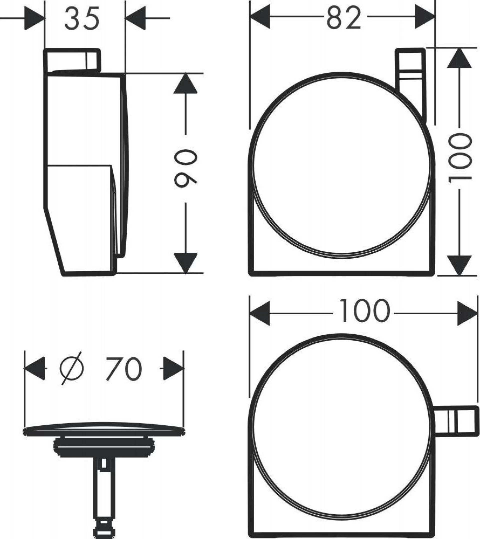 Фото - Внешняя часть излива Hansgrohe Exafill S 58117700, матовый белый - Hansgrohe