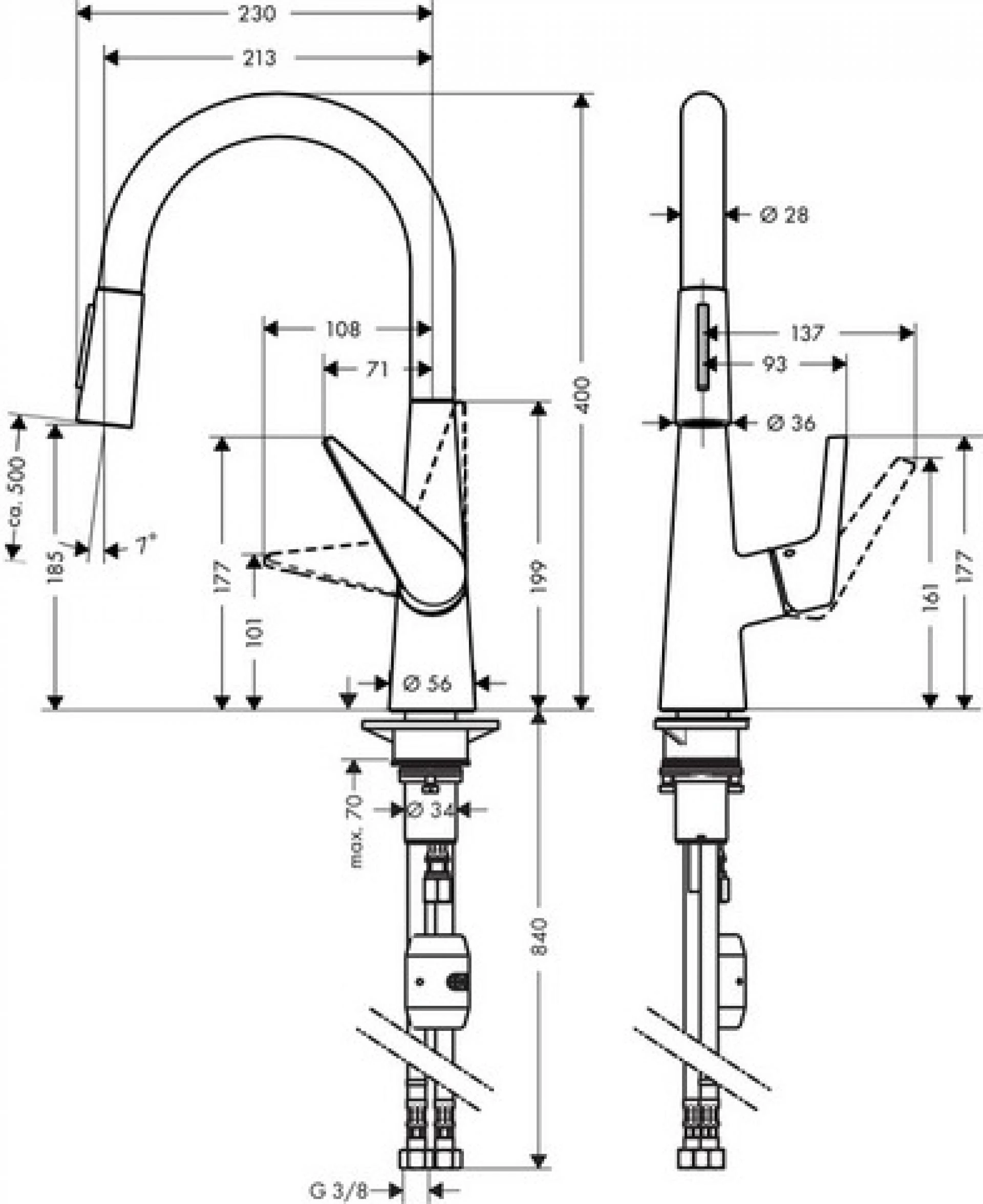 Фото - Смеситель Hansgrohe Talis S 72813000 для кухонной мойки - Hansgrohe