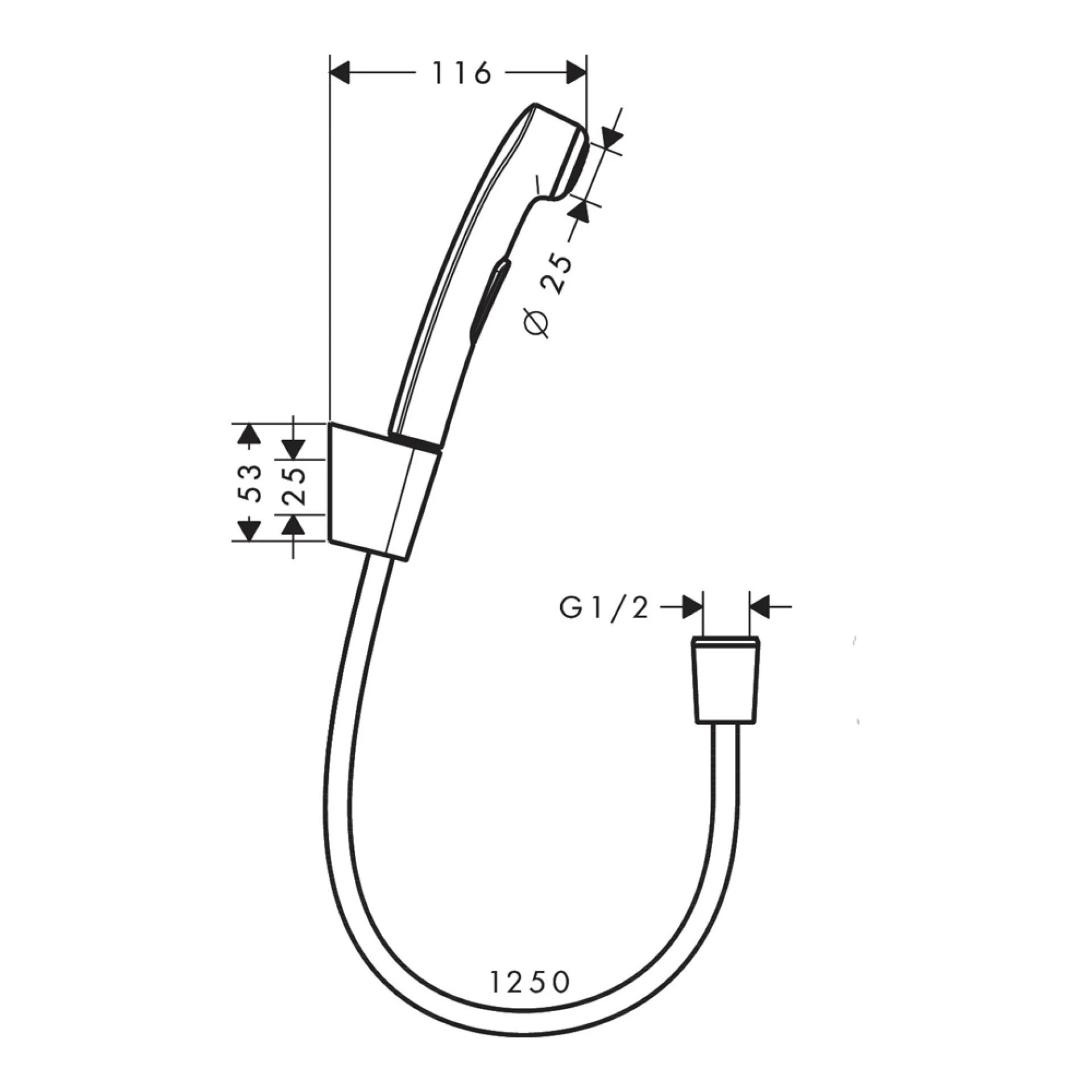 Фото - Гигиенический душ Hansgrohe 32129990 золото - Hansgrohe