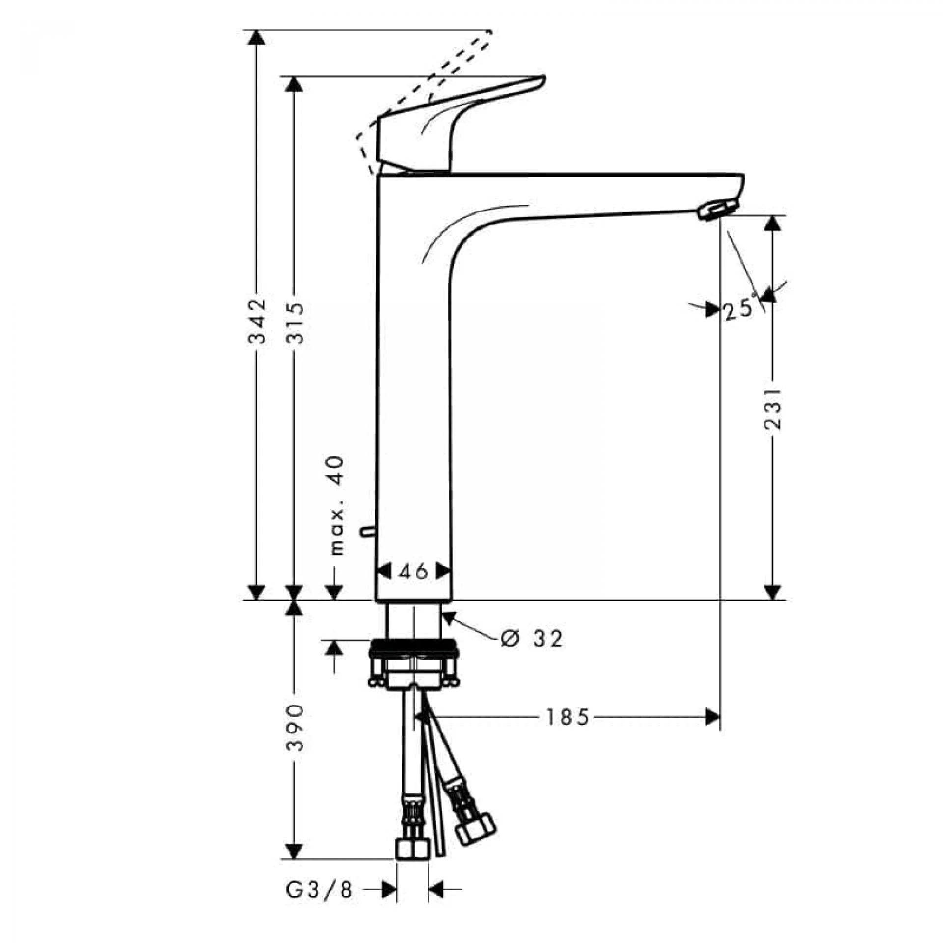 Фото - Смеситель для раковины Hansgrohe Focus 31531000, хром - Hansgrohe