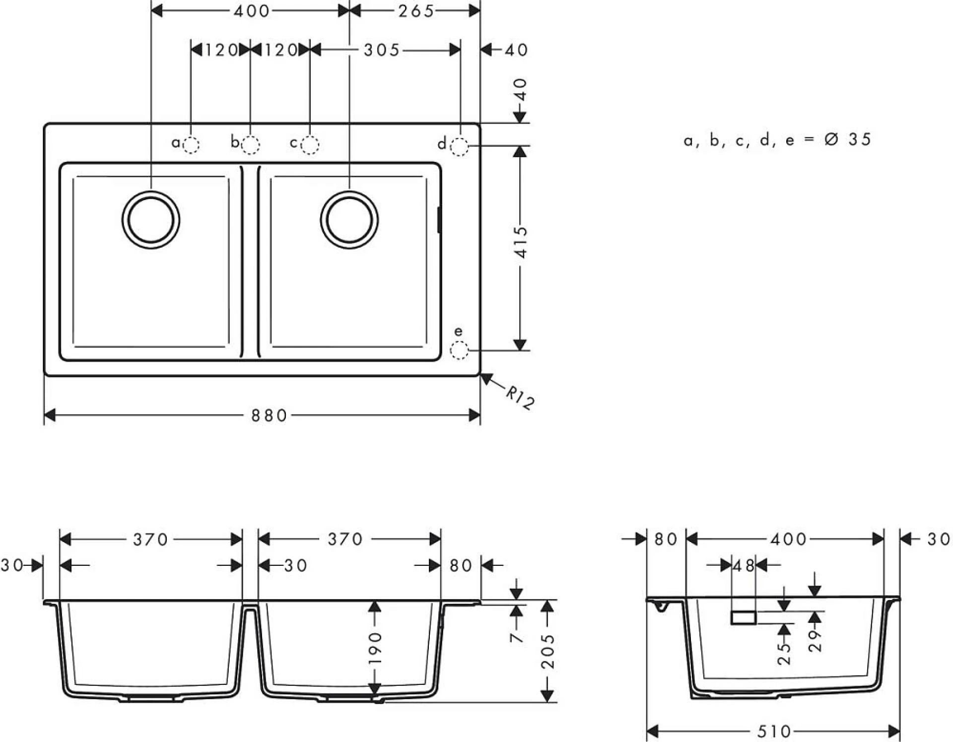 Фото - Кухонная мойка Hansgrohe S51 S510-F770 43316170 - Hansgrohe