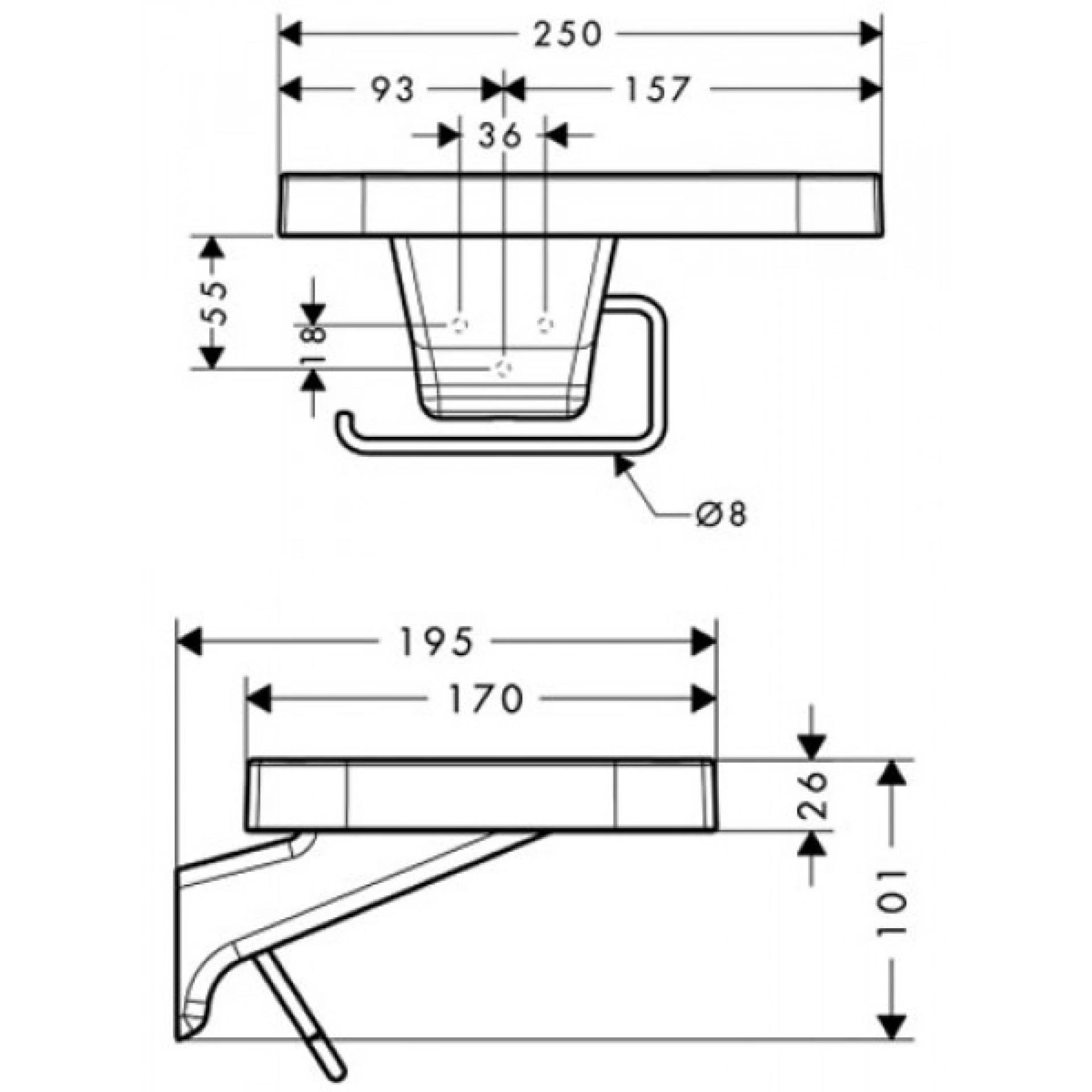 Фото - Держатель туалетной бумаги Axor Bouroullec 42636400 - Hansgrohe