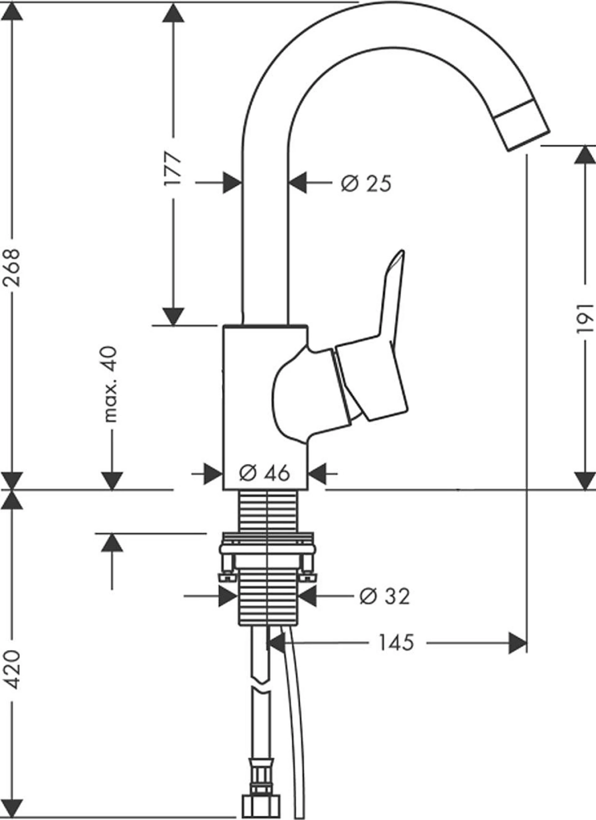 Фото - Смеситель Hansgrohe Talis S 32070000 для раковины - Hansgrohe