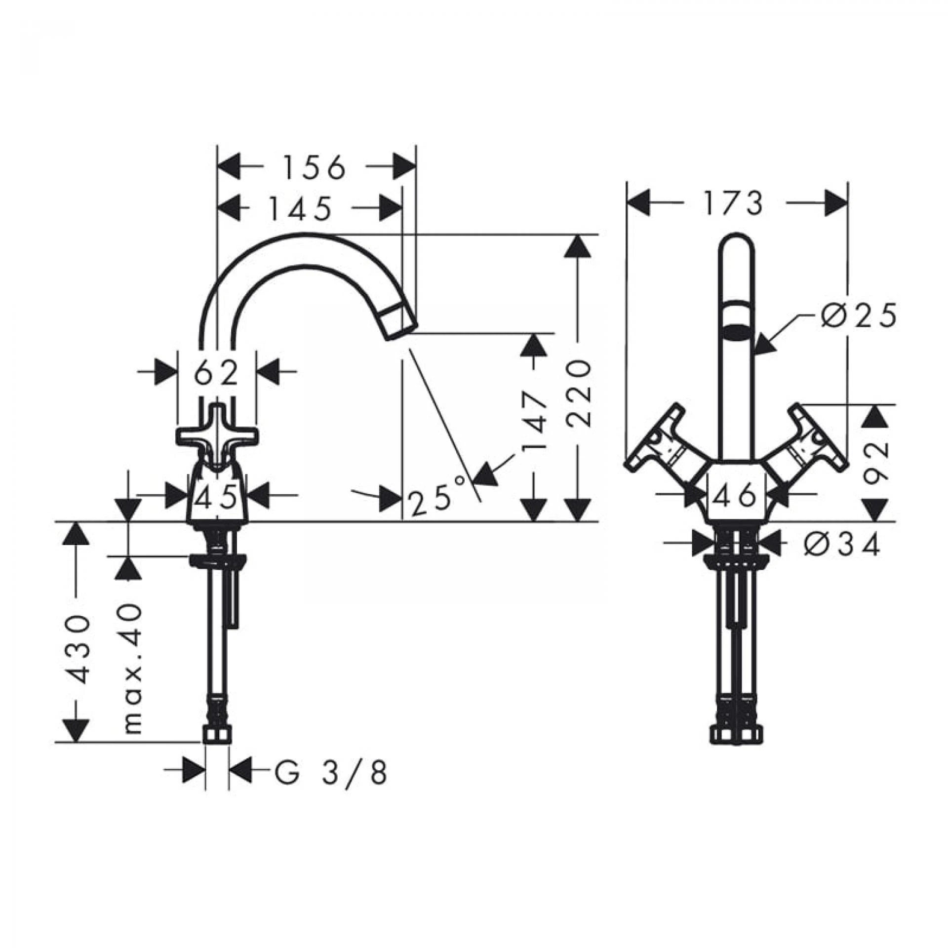 Фото - Смеситель Hansgrohe Logis Classic 71271000 для раковины - Hansgrohe