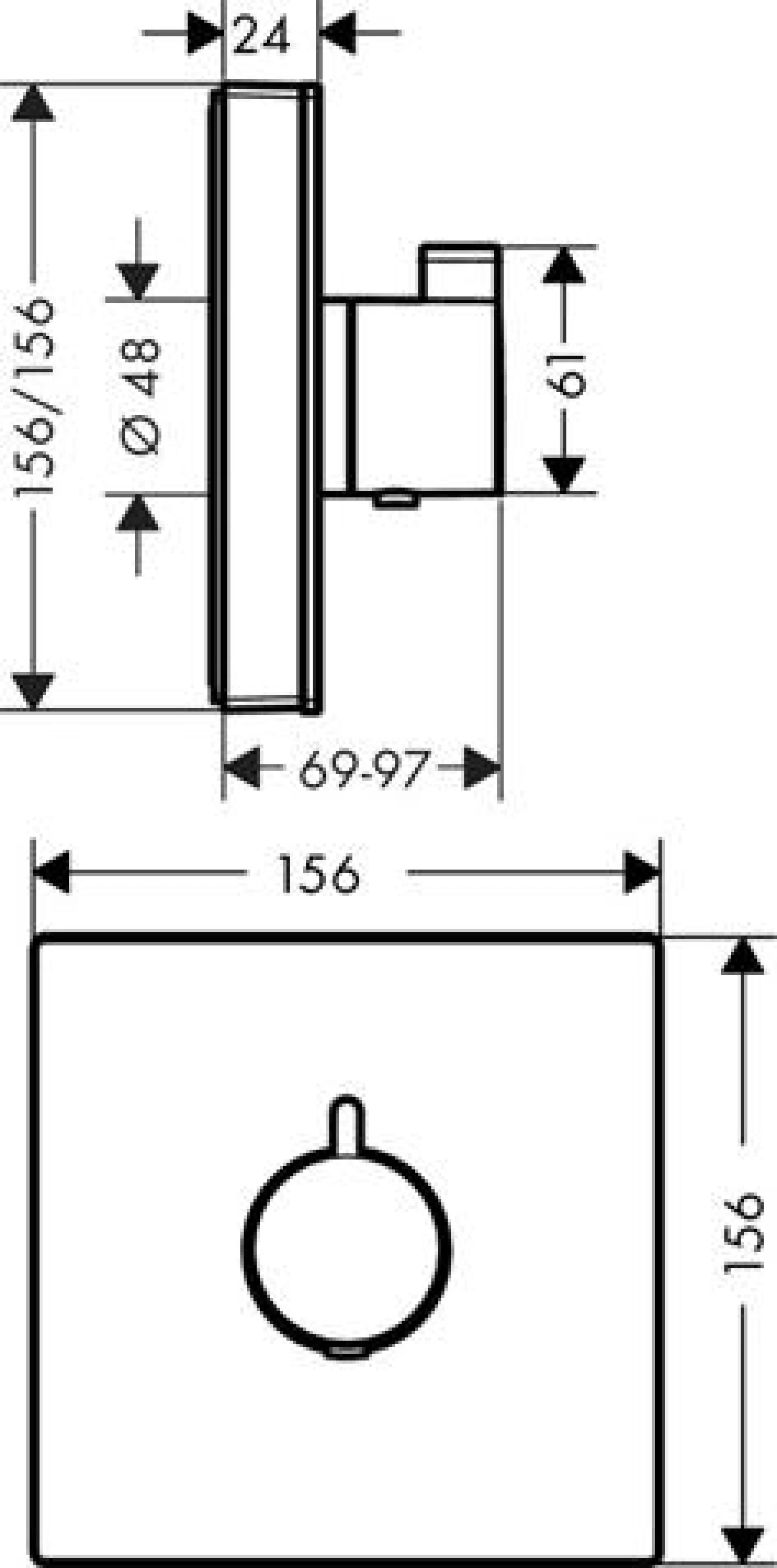 Фото - Термостат для душа Hansgrohe ShowerSelect Highflow 15734400 - Hansgrohe