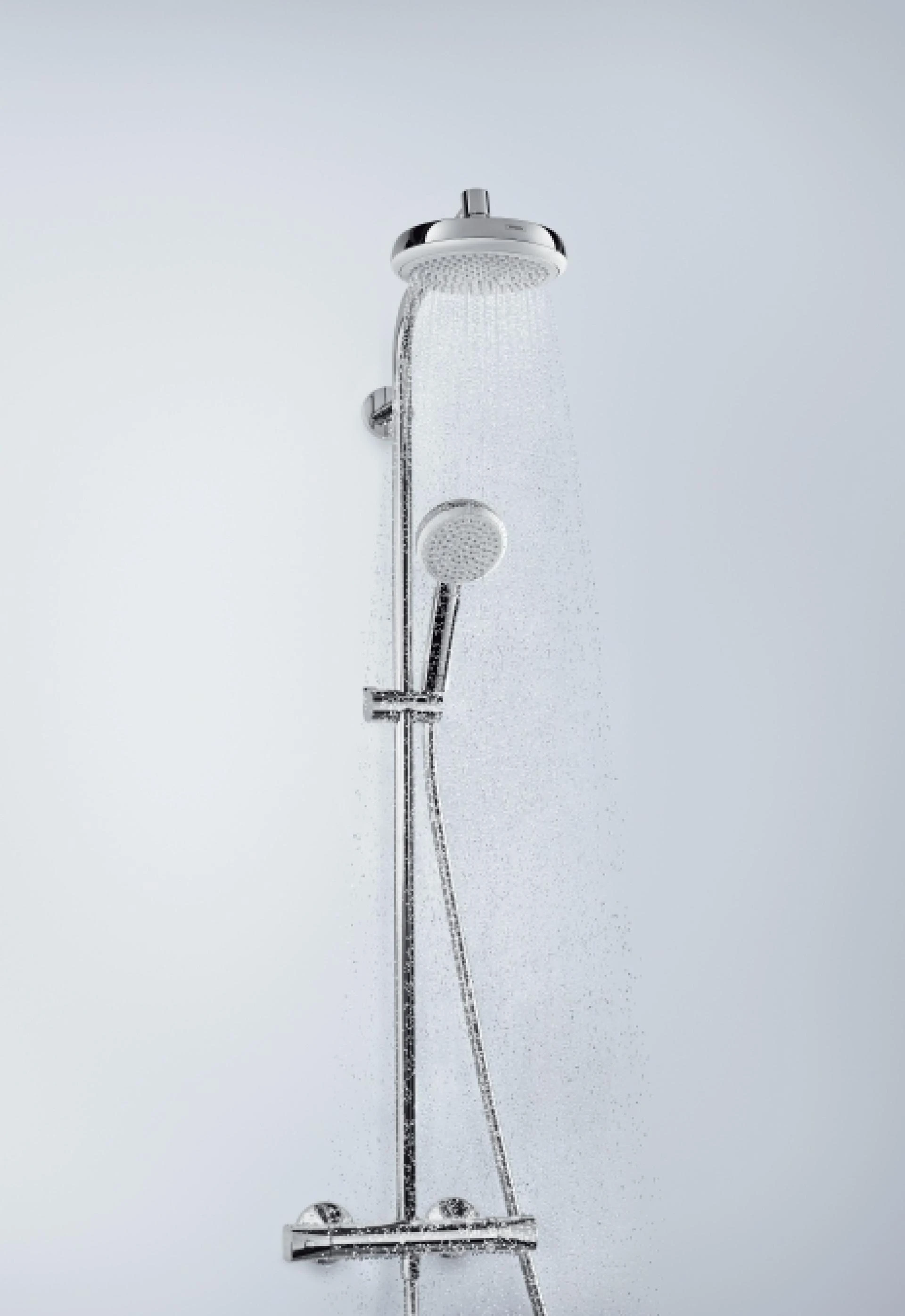 Фото - Душевая стойка Hansgrohe Crometta 160 1 Jet 27264400 с термостатом - Hansgrohe