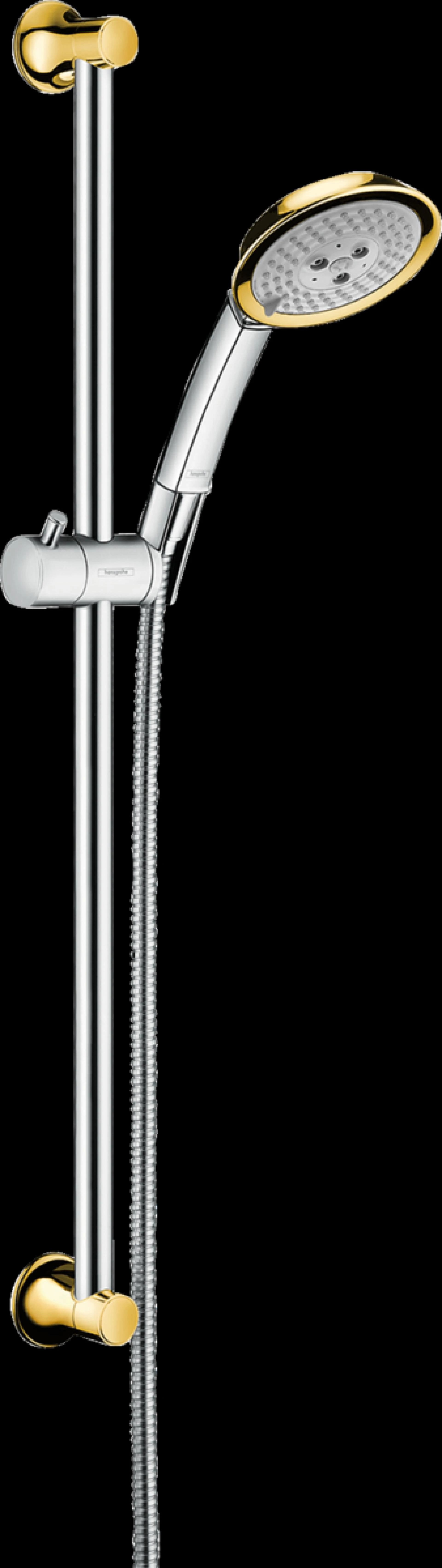 Фото - Душевой гарнитур Hansgrohe Raindance Classic 27843090, хром золото - Hansgrohe