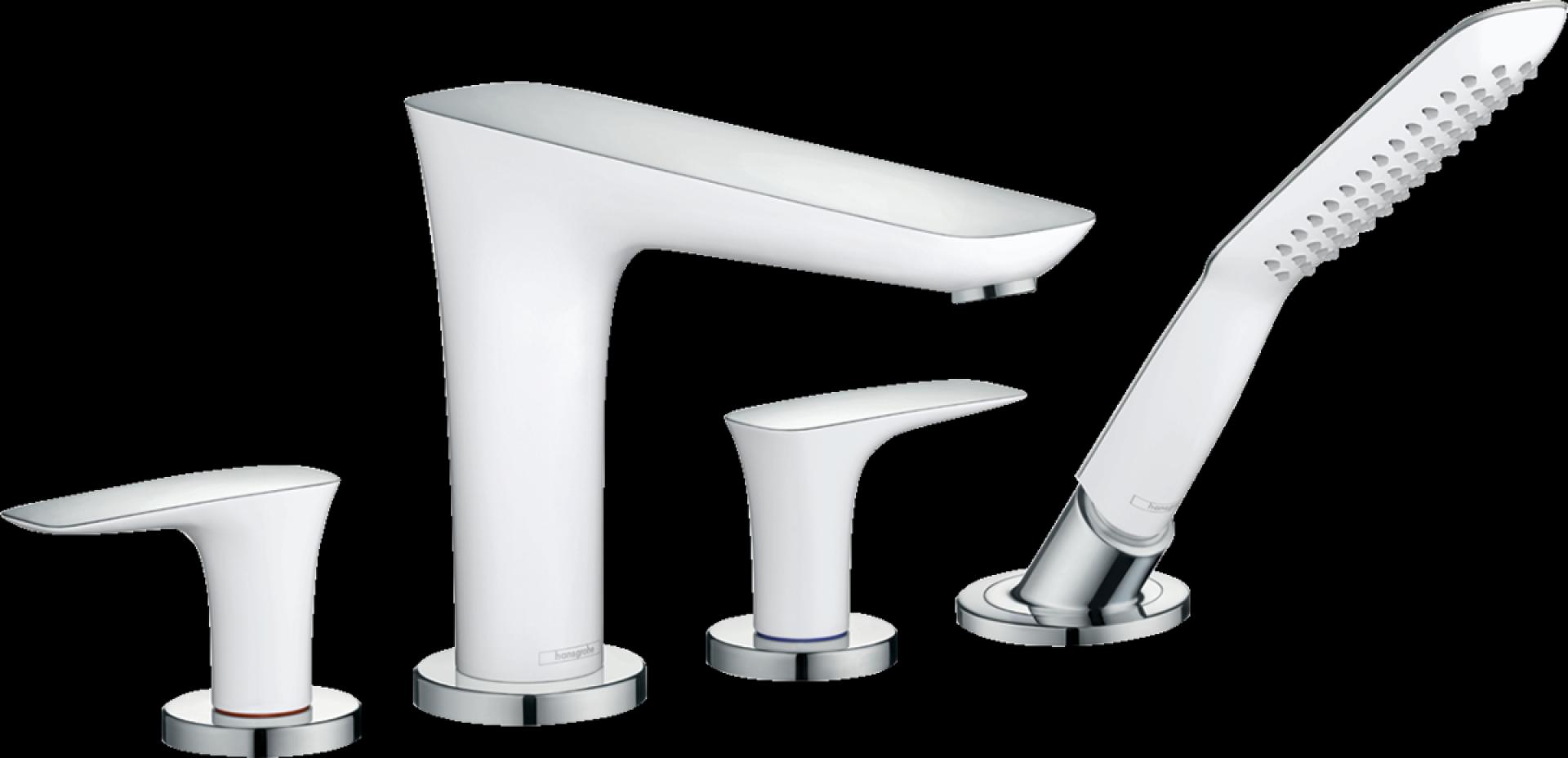 Смеситель на край ванны Hansgrohe PuraVida 15446400, белый хром