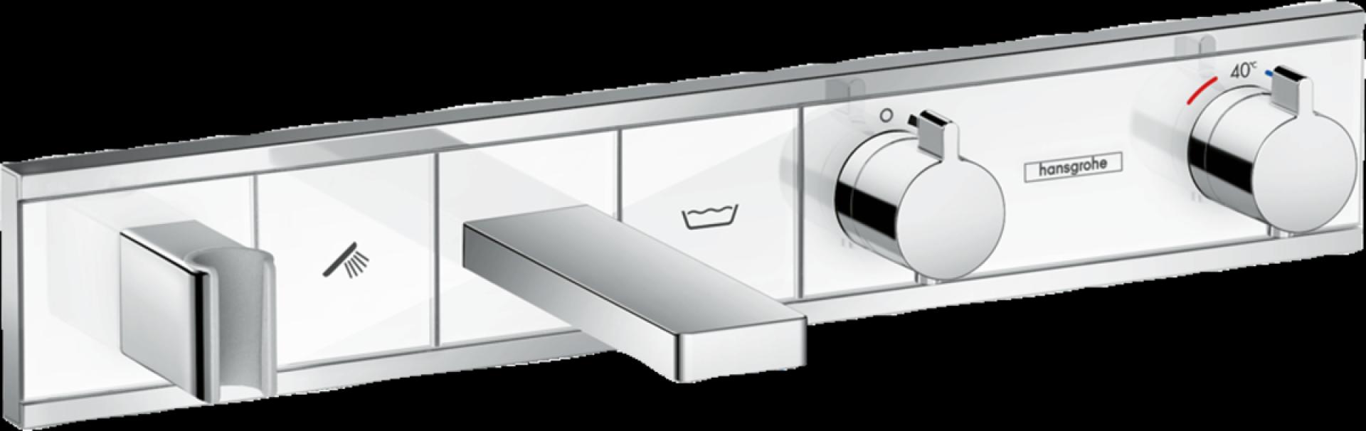 Термостат для ванны Hansgrohe RainSelect 15359400, белый хром