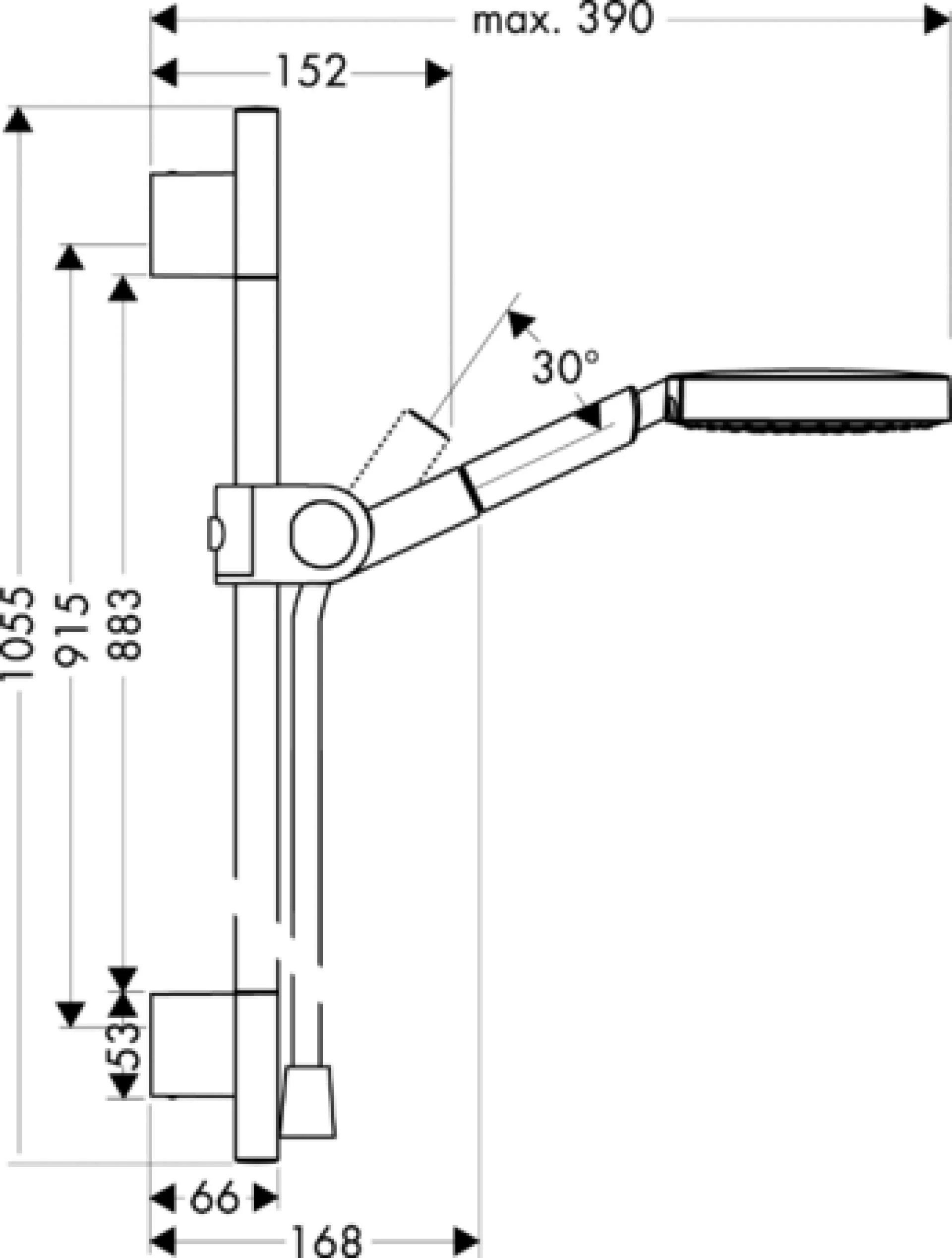 Фото - Душевой гарнитур Axor Uno-2 27986000 - Hansgrohe