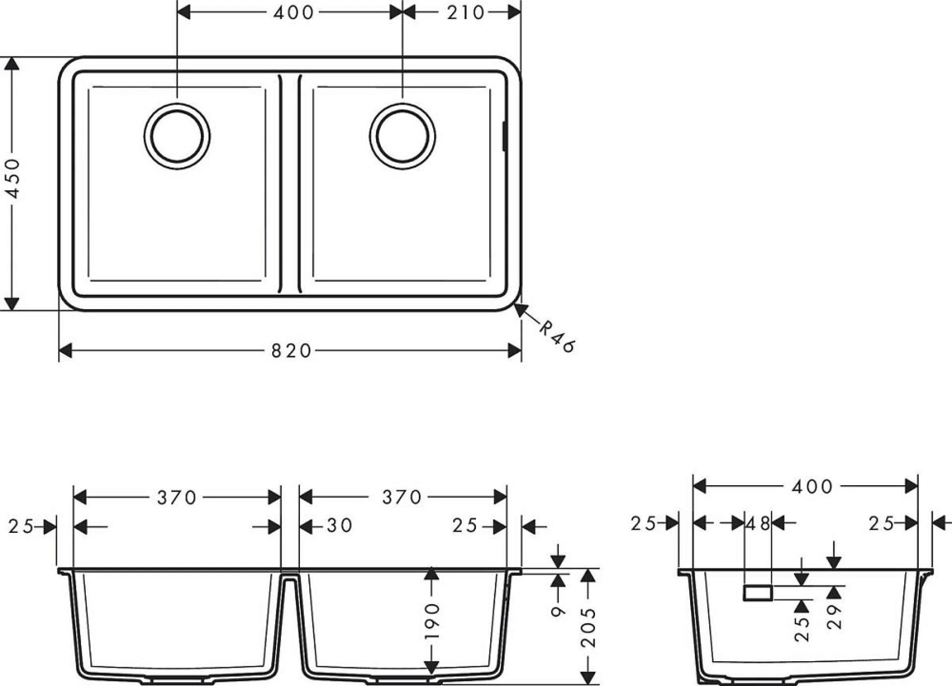 Фото - Кухонная мойка Hansgrohe S51 S510-U770 43434170 - Hansgrohe