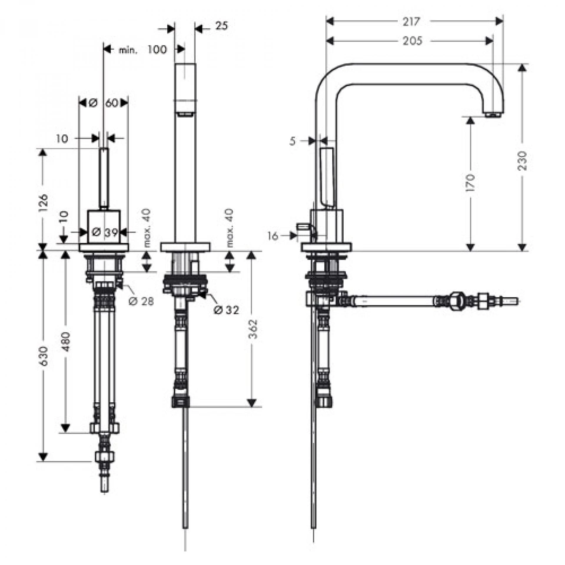 Фото - Смеситель для раковины Axor Citterio 39132000 - Hansgrohe