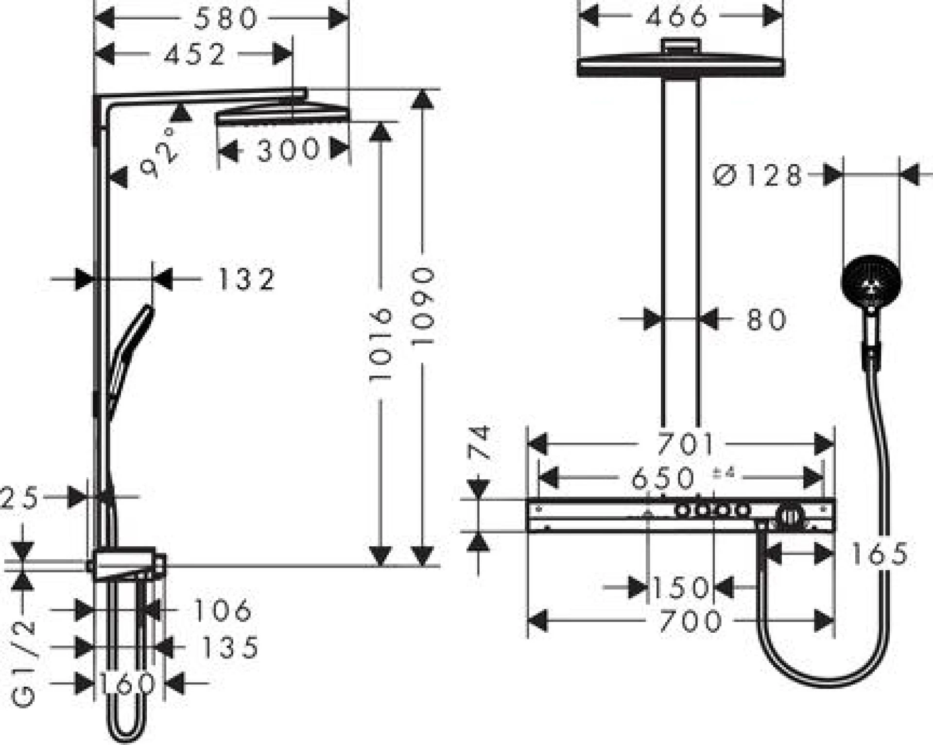 Фото - Душевая стойка Hansgrohe Rainmaker Select 460 3jet showerpipe - Hansgrohe