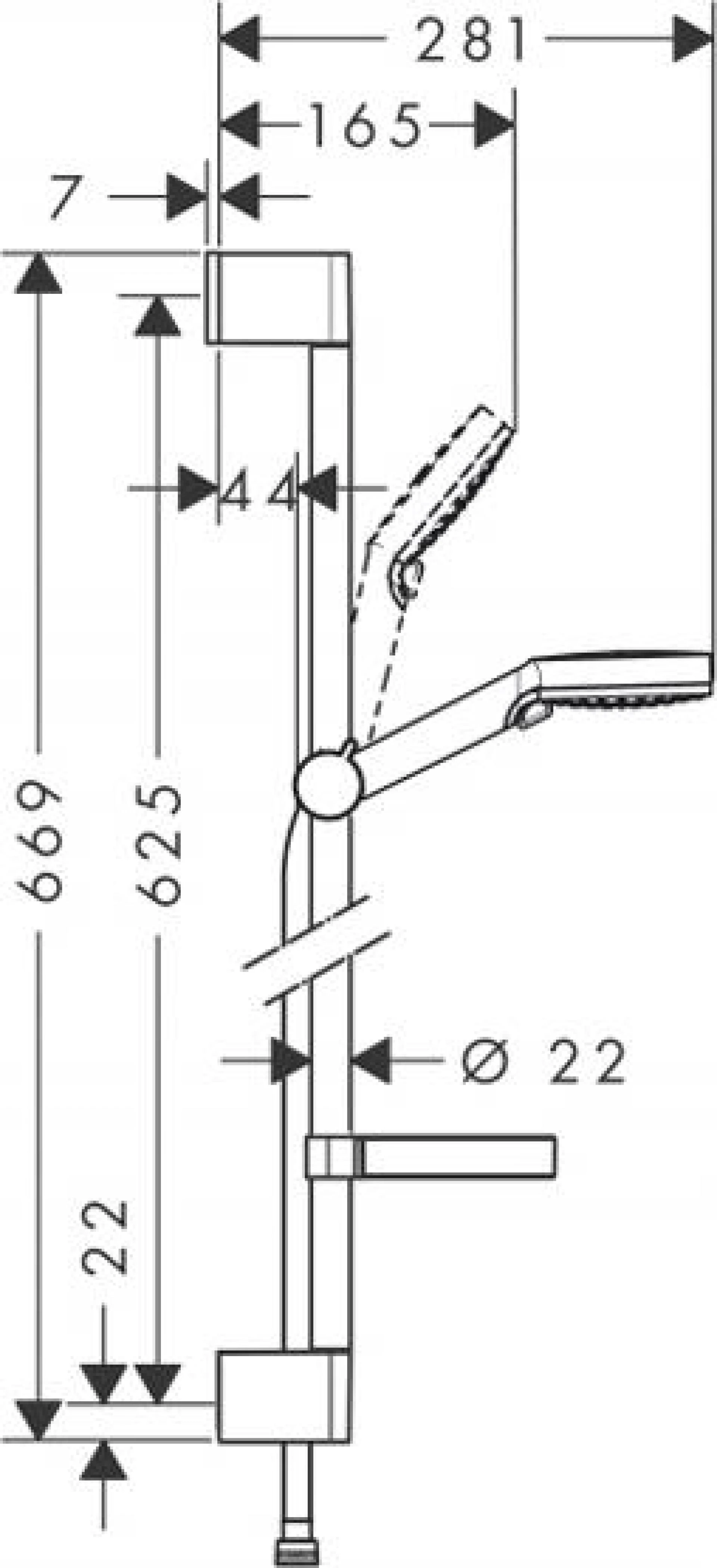 Фото - Душевой гарнитур Hansgrohe Crometta Vario 650 26553400 с мыльницей - Hansgrohe