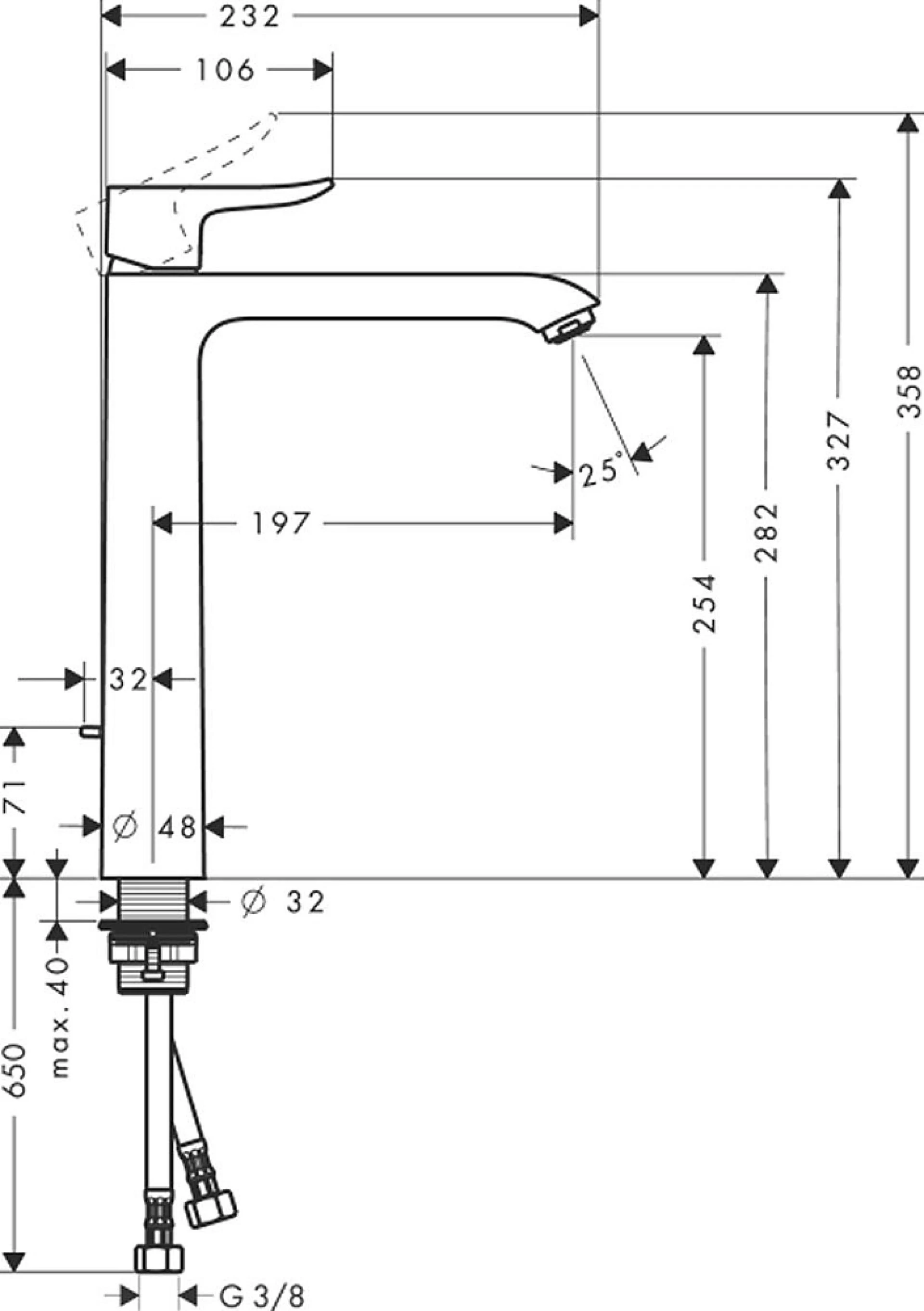 Фото - Смеситель Hansgrohe Metris 31184000 для раковины - Hansgrohe