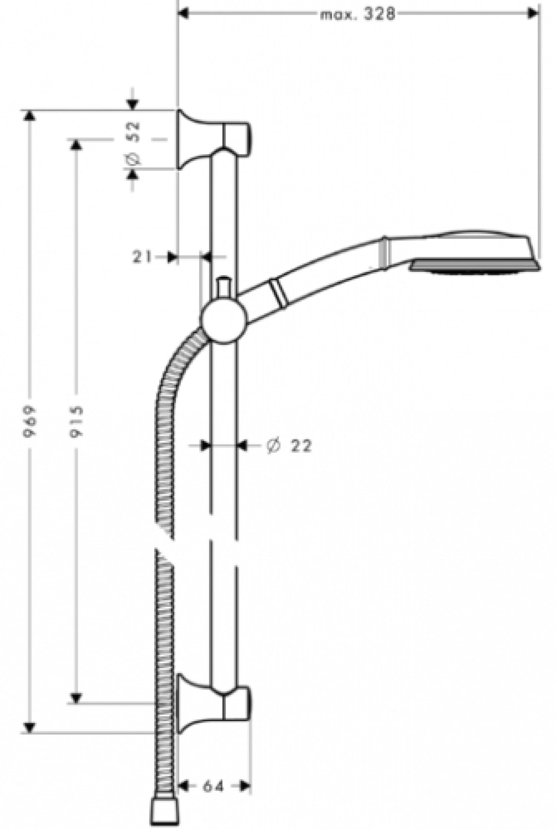 Фото - Душевой гарнитур Hansgrohe Croma 27768000 - Hansgrohe