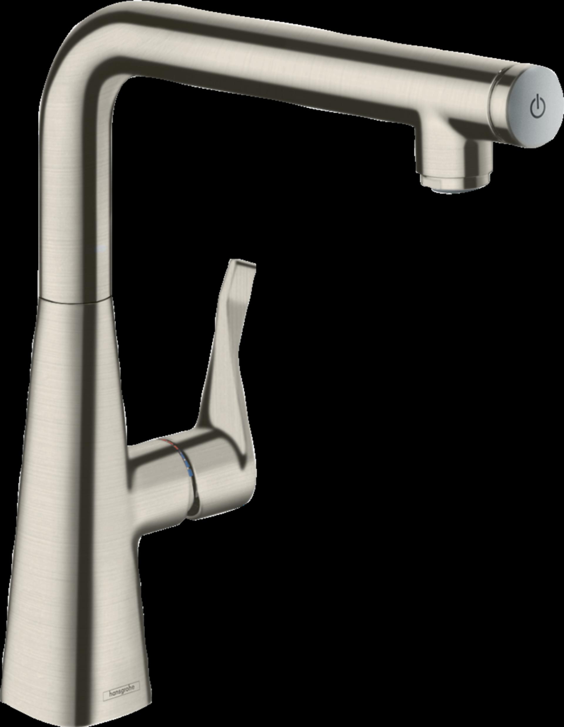 Смеситель для кухни Hansgrohe Metris Select 14847800, сталь