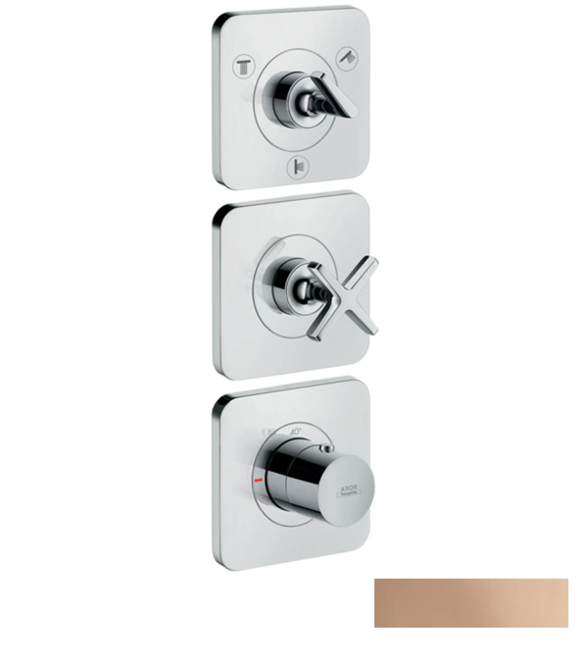 Фото - Термостат для душа Axor Citterio E 36704300, красное золото - Hansgrohe