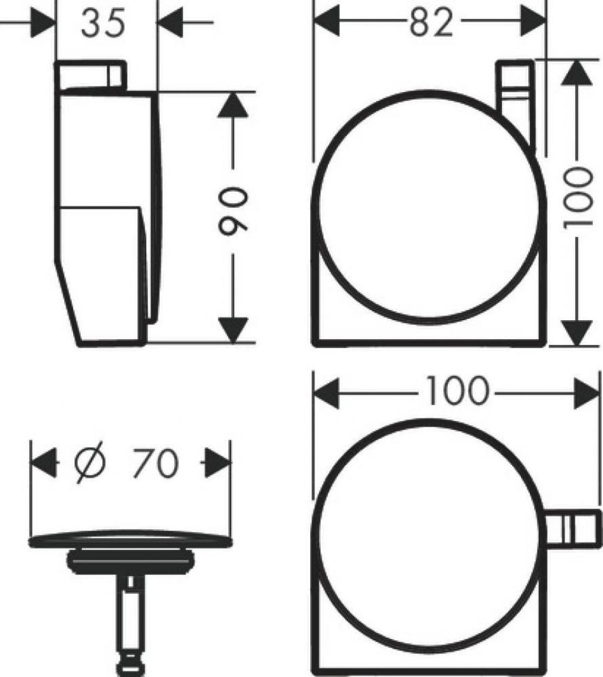 Фото - Внешняя часть излива Hansgrohe Exafill S 58117000, хром - Hansgrohe