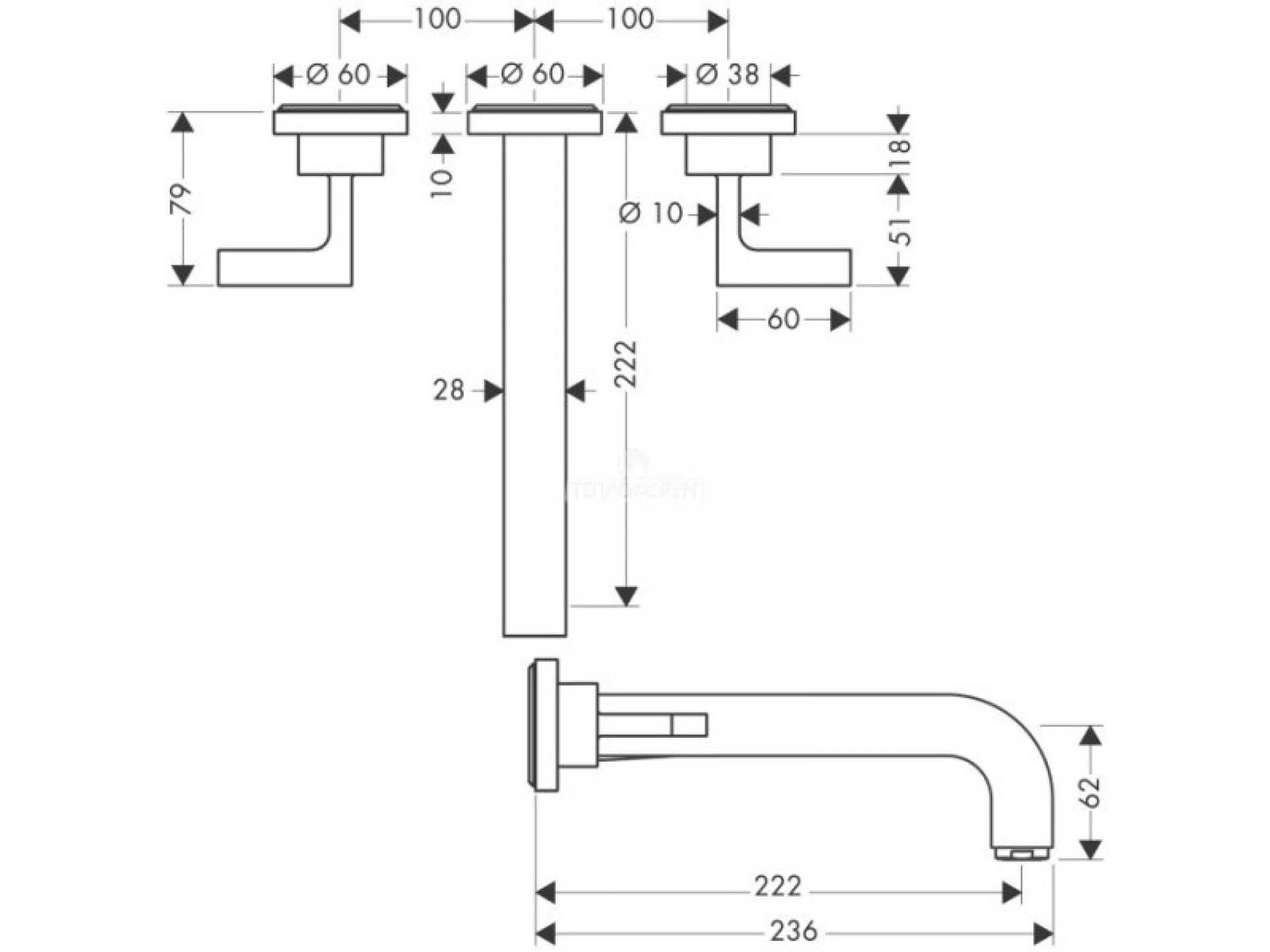 Фото - Смеситель для раковины Axor Citterio 39147000 - Hansgrohe