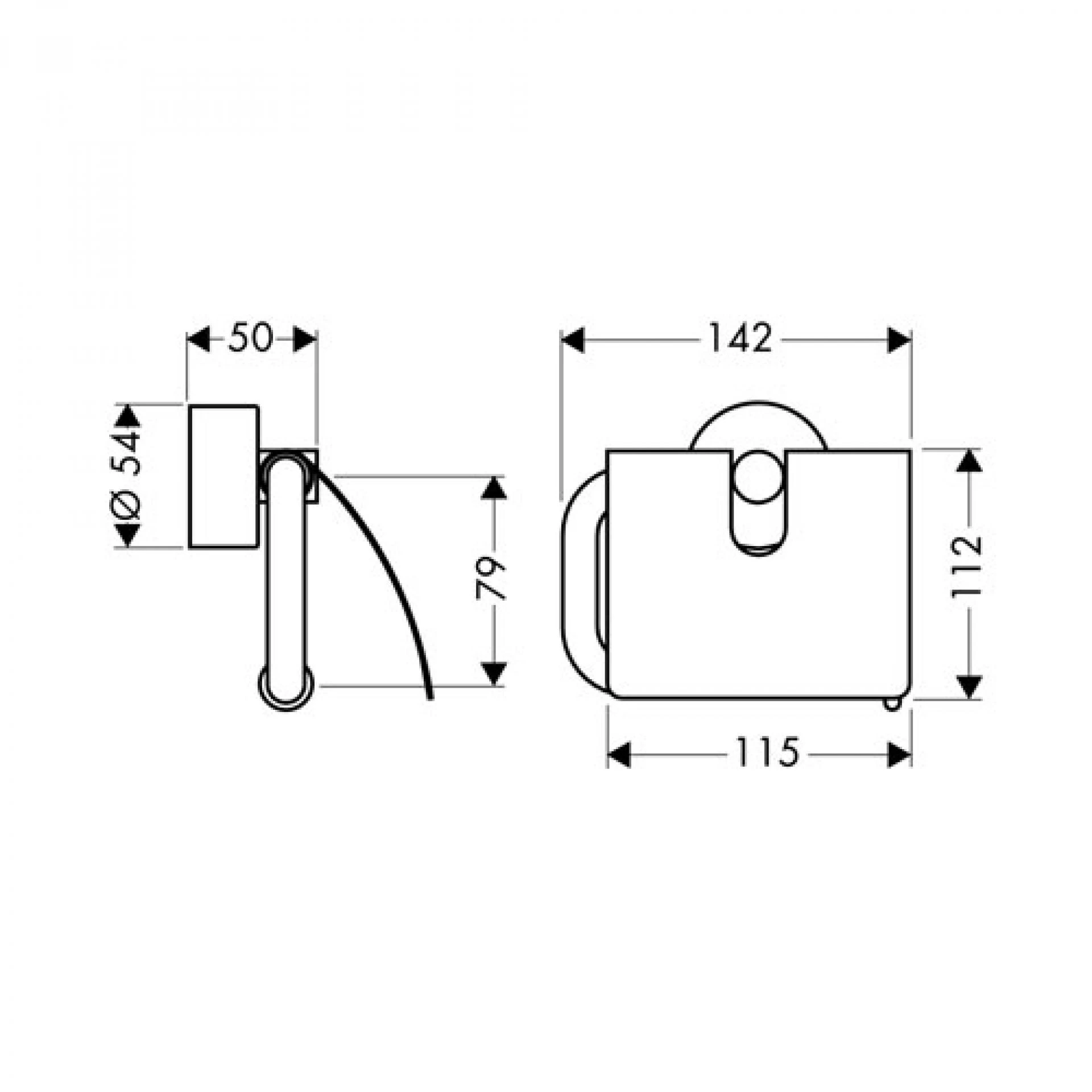 Фото - Держатель туалетной бумаги Axor Uno 2 41538000 - Hansgrohe