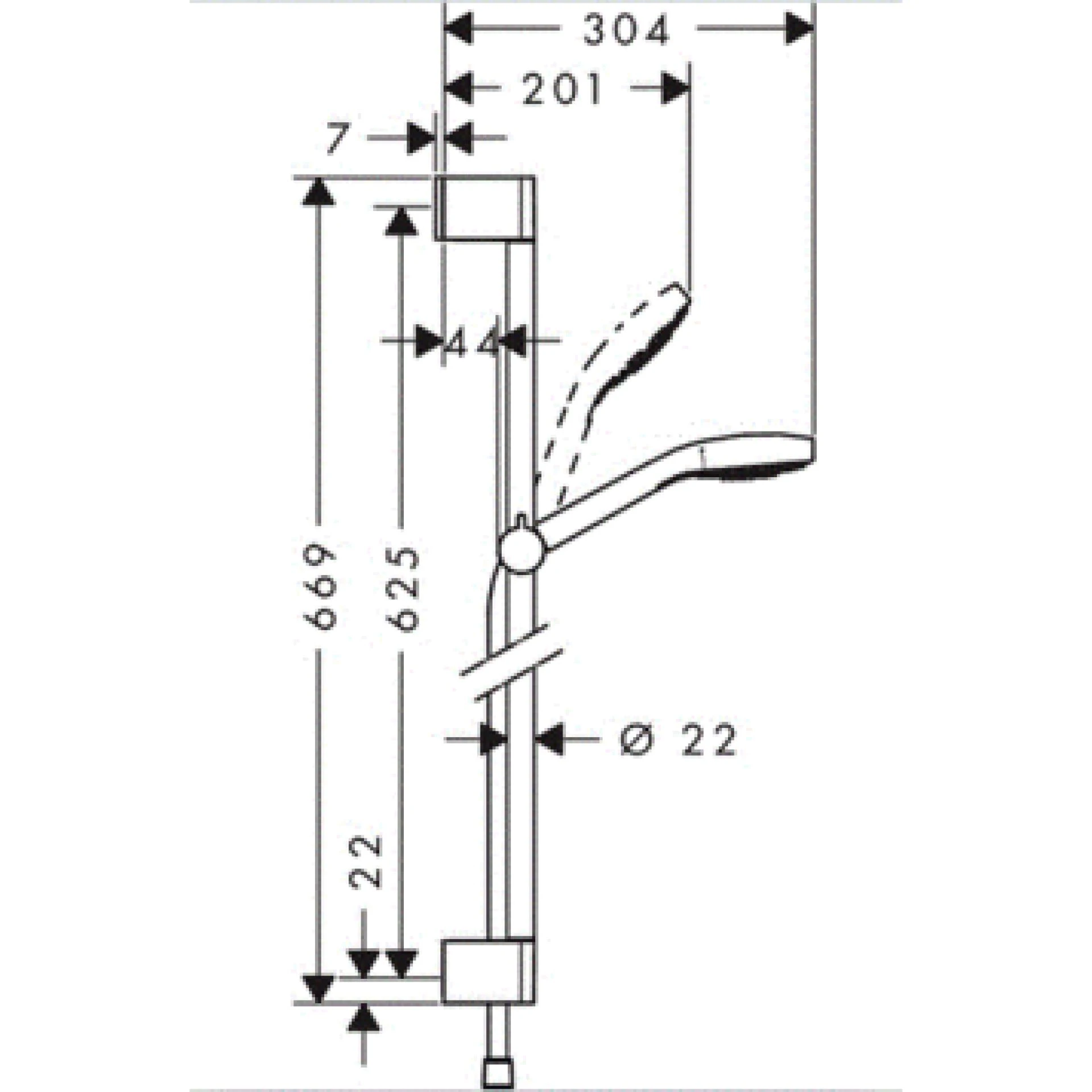 Фото - Душевой гарнитур Hansgrohe Croma Select 26564400 - Hansgrohe