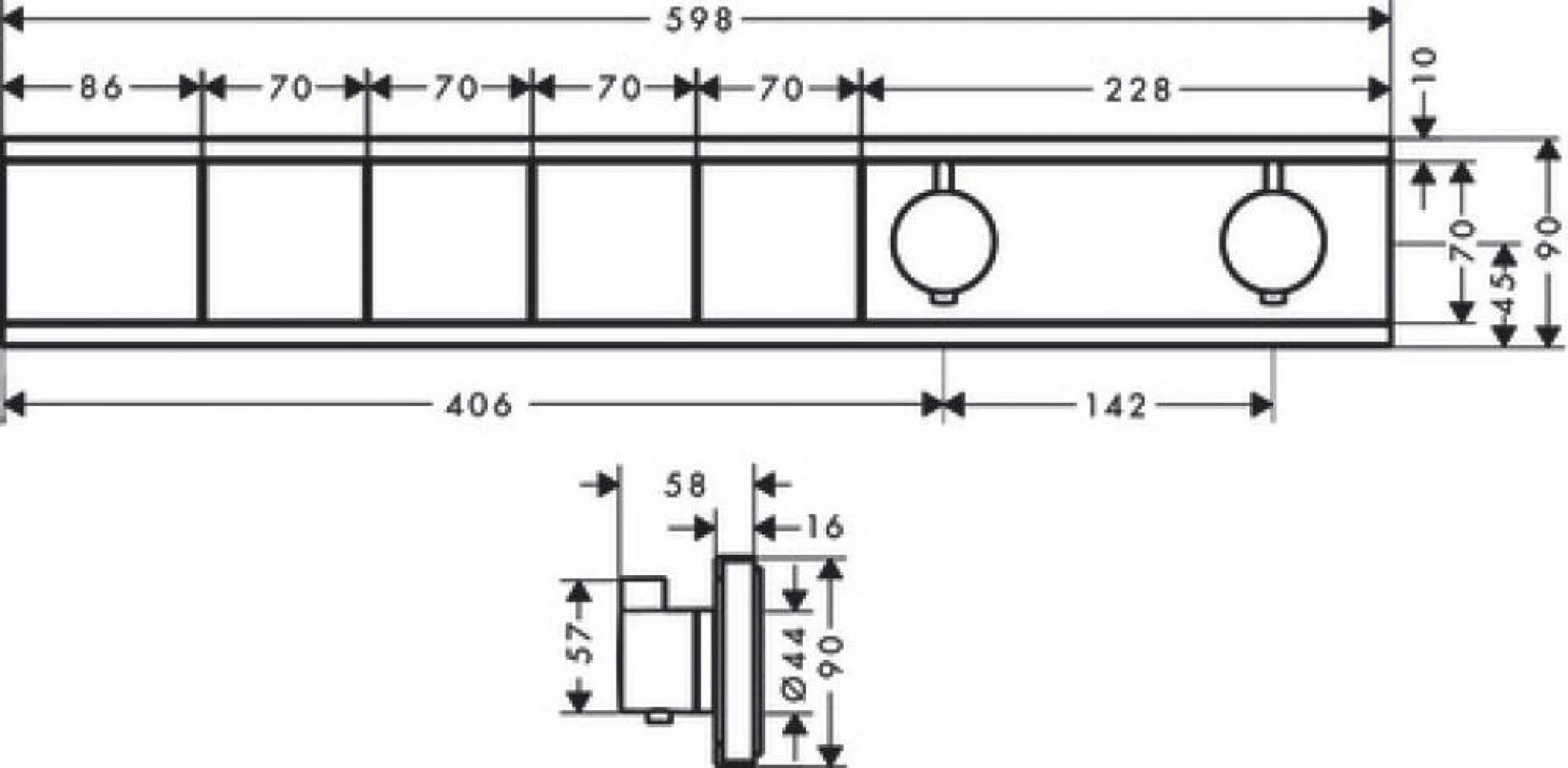 Фото - Термостат для душа Hansgrohe RainSelect 15382990, полированное золото - Hansgrohe