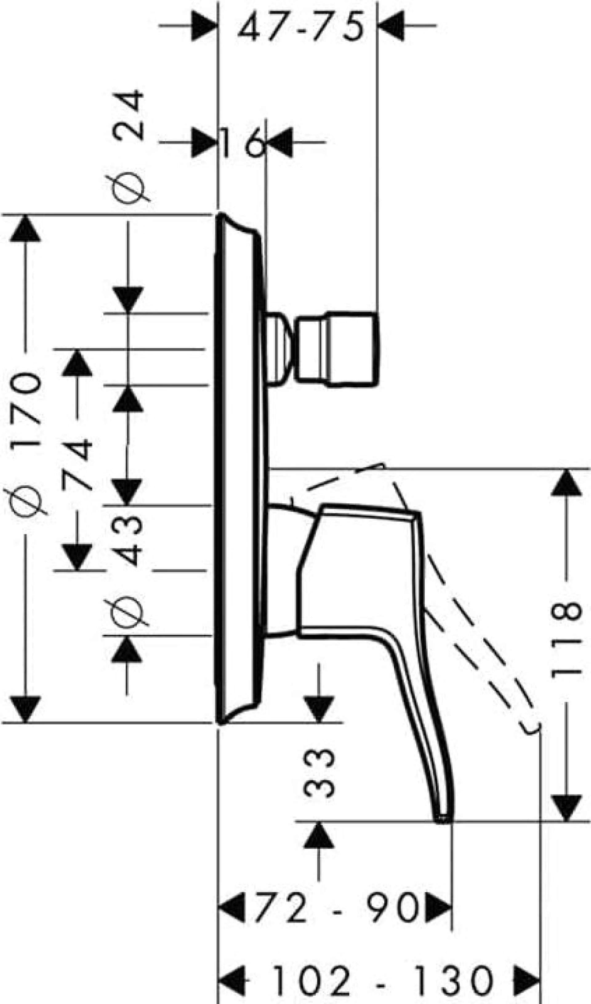 Фото - Смеситель для ванны Hansgrohe Metris Classic 31485820, никель - Hansgrohe