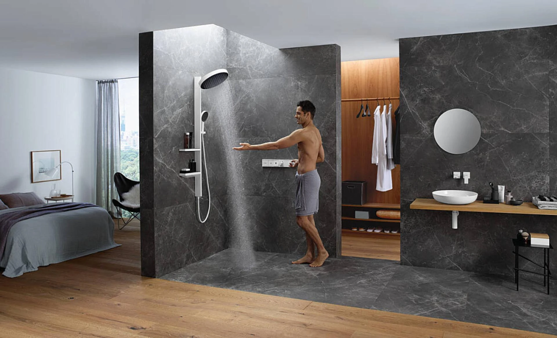 Фото - Душевая стойка Hansgrohe Rainfinity Showerpipe 360 26842700 белый - Hansgrohe