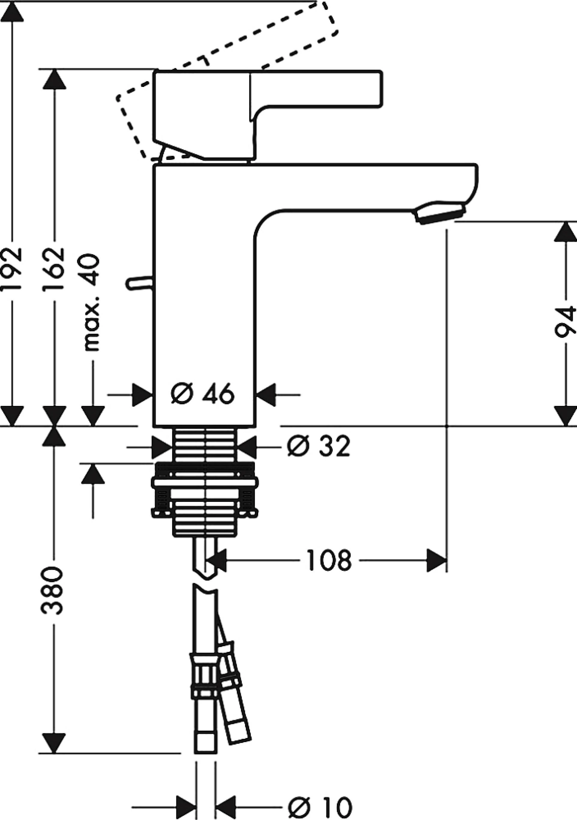 Фото - Смеситель Hansgrohe Metris S 31060000 для раковины - Hansgrohe