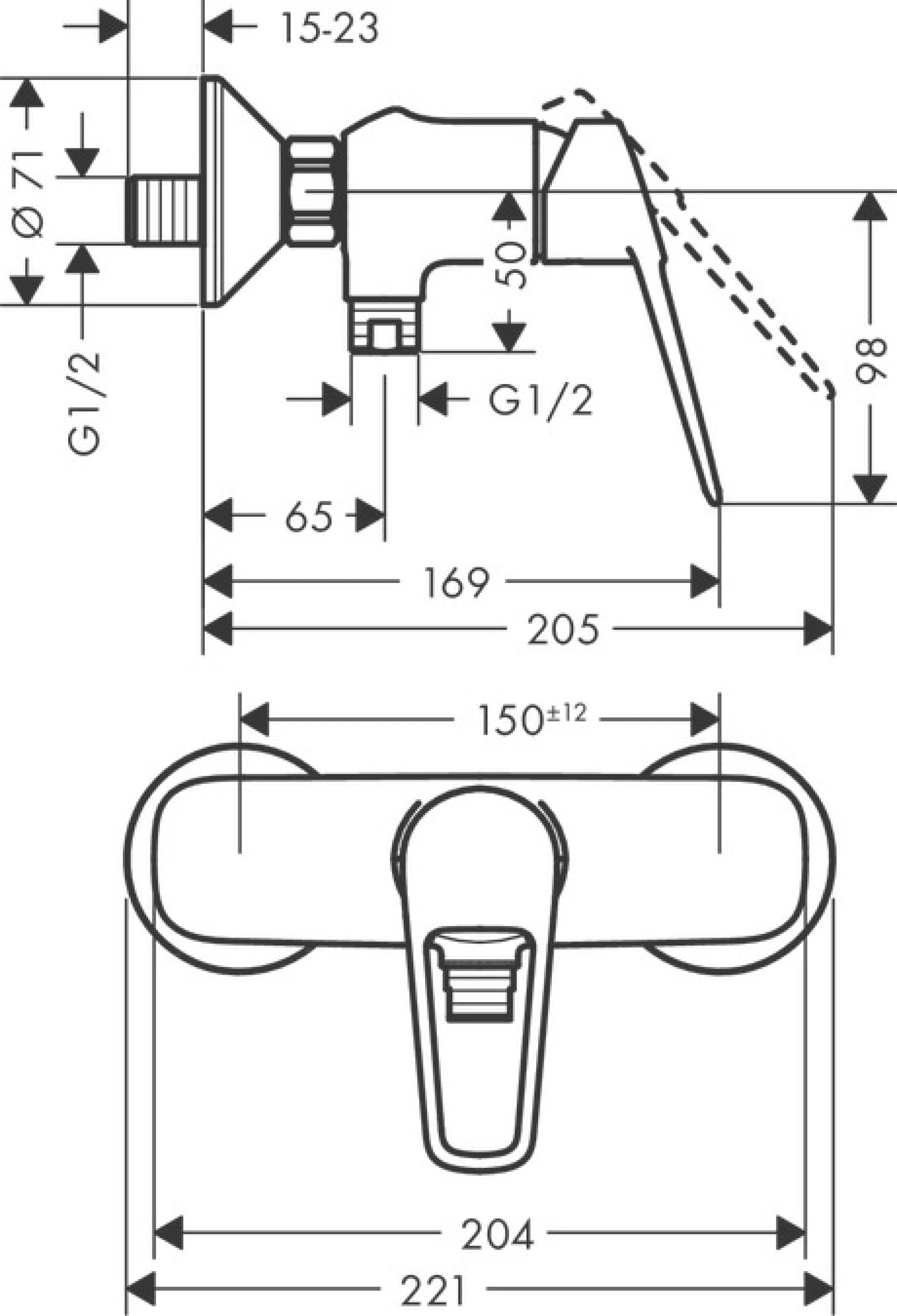 Фото - Смеситель для душа Hansgrohe Novus Loop 71360000, хром - Hansgrohe