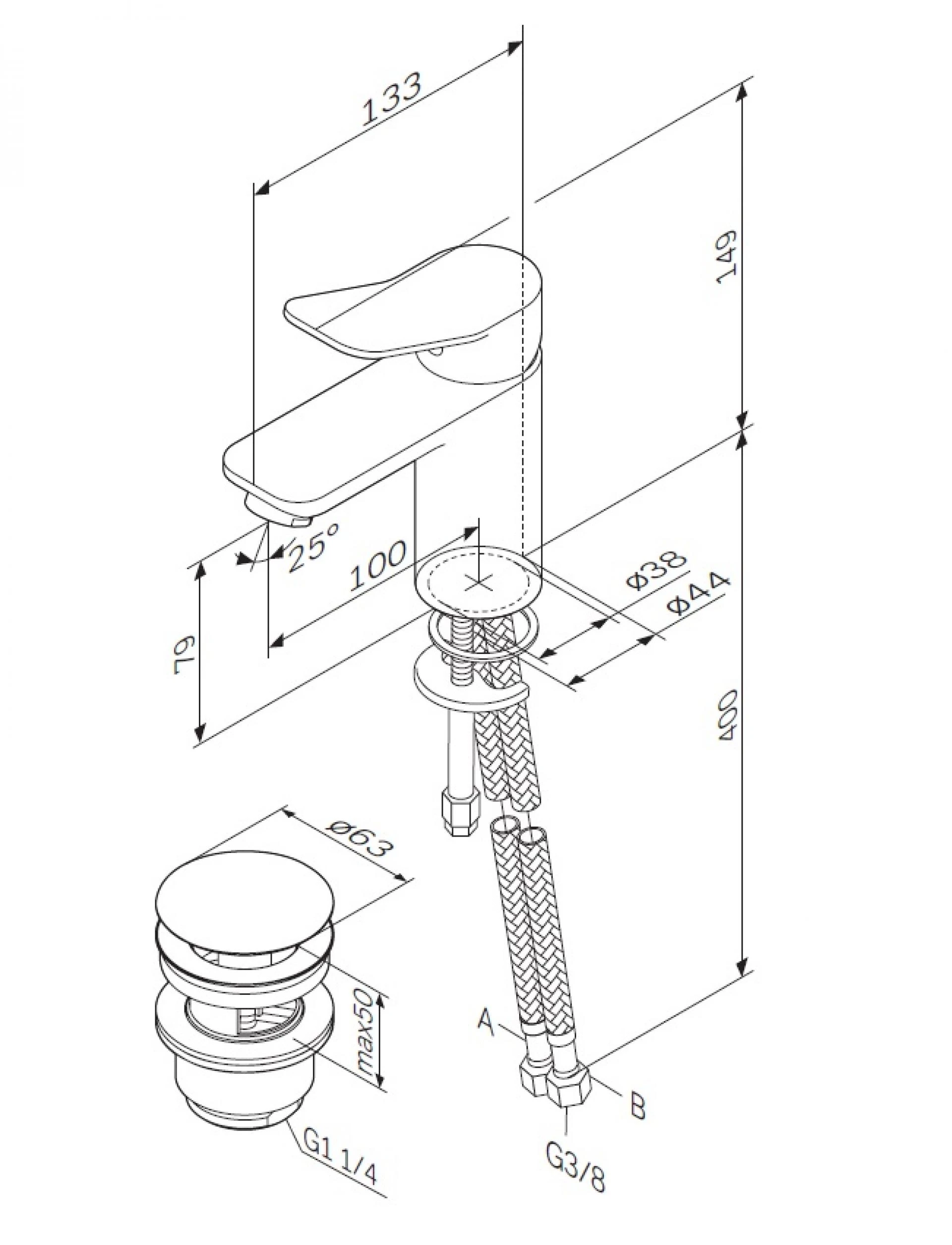 Фото - Смеситель для раковины AM.PM X-Joy F85A82100, хром - Hansgrohe