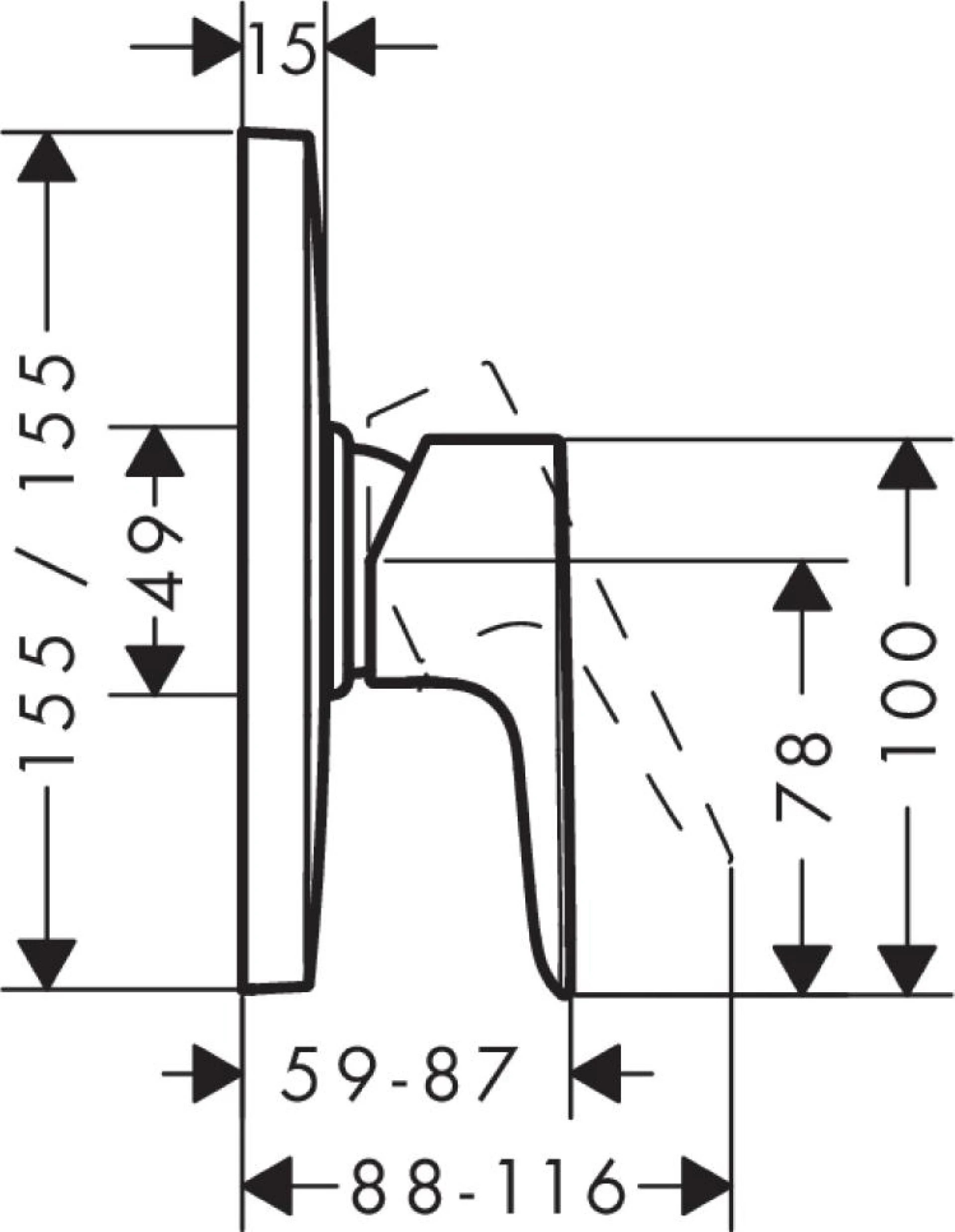 Фото - Смеситель Hansgrohe Talis E Highflow 71768000 для душа - Hansgrohe