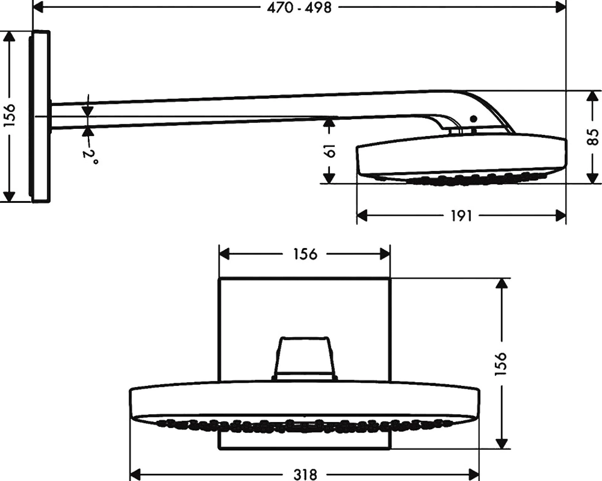 Фото - Тропический душ Hansgrohe Raindance Select E 300 3jet 26468000 - Hansgrohe