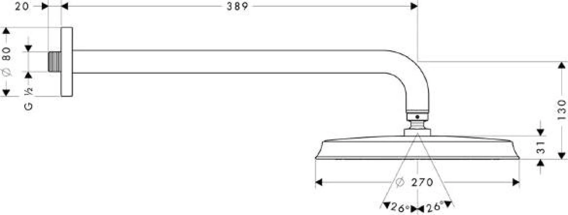 Фото - Тропический душ Hansgrohe Raindance Classic AIR 27424000 - Hansgrohe