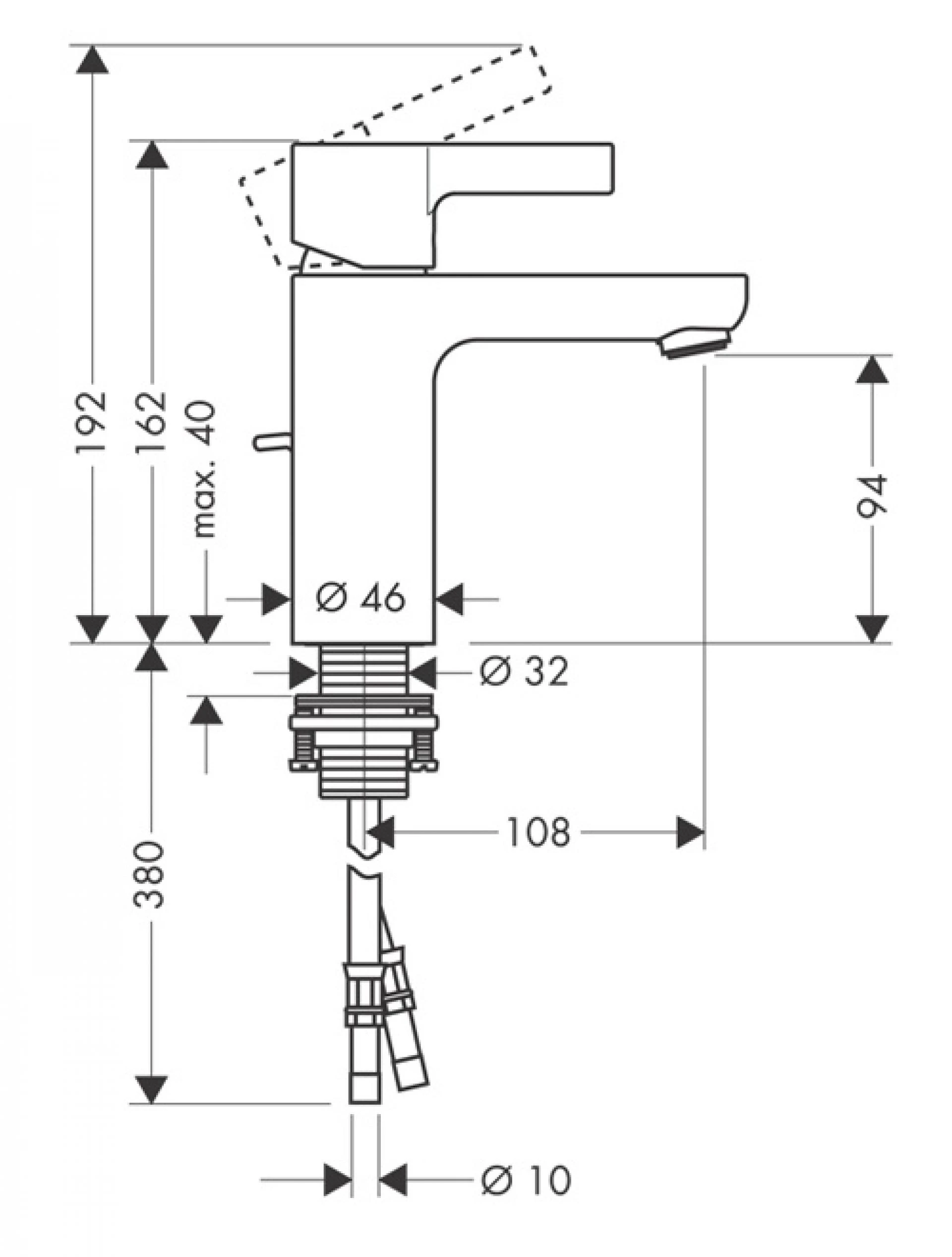 Фото - Смеситель Hansgrohe Metris S 31060000 для раковины - Hansgrohe