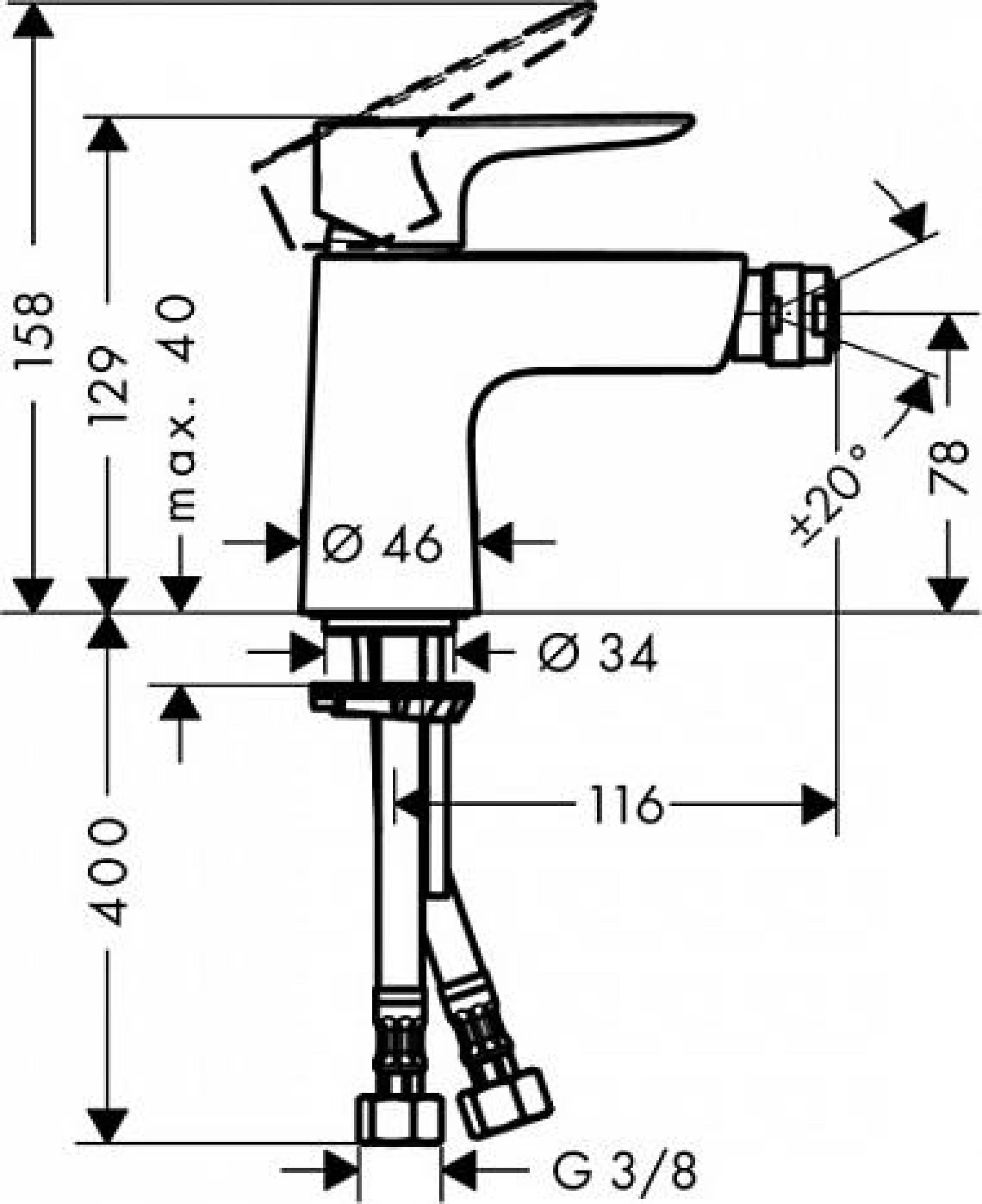 Фото - Смеситель для биде Hansgrohe Talis E 71721000 - Hansgrohe