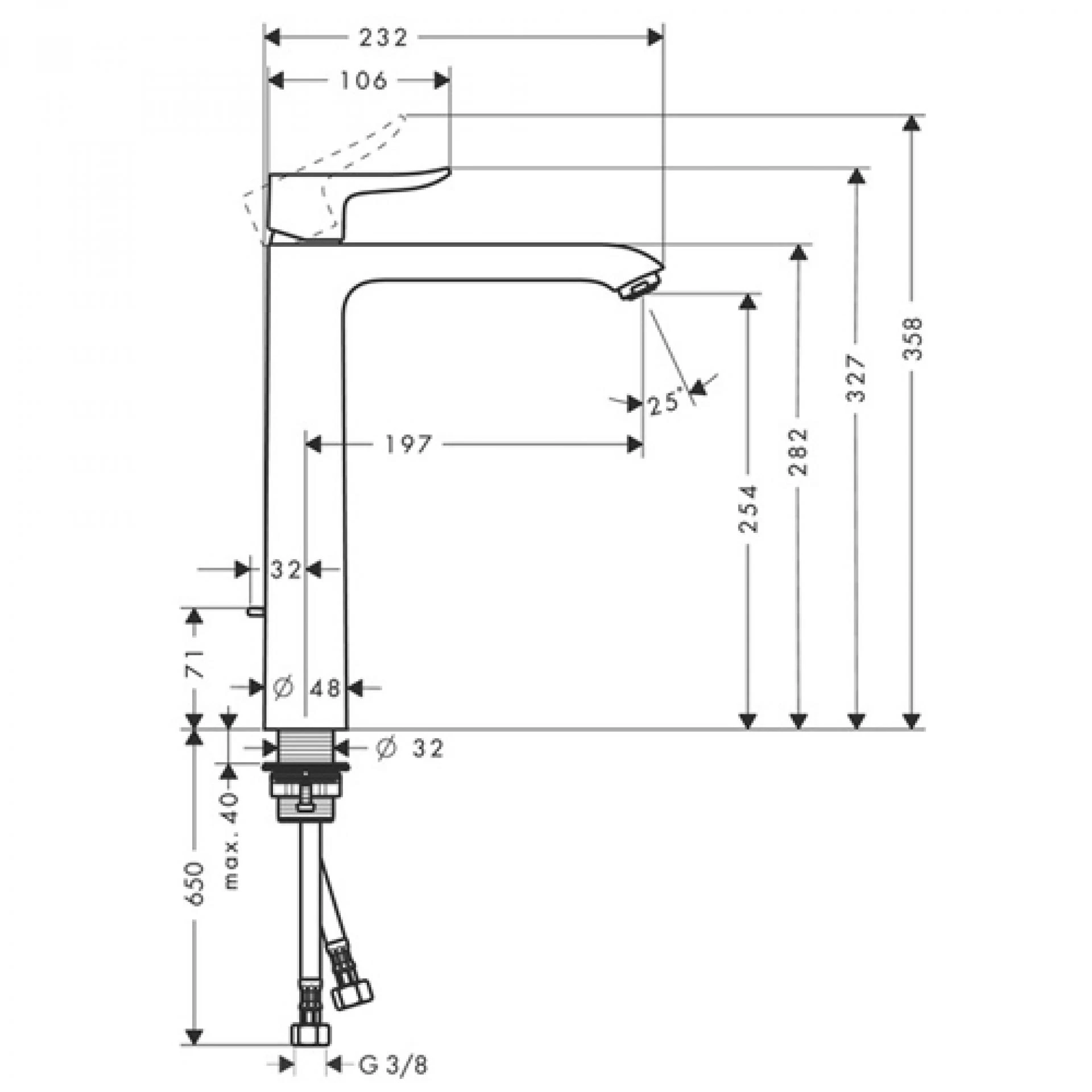 Фото - Смеситель Hansgrohe Metris 31082000 для раковины - Hansgrohe