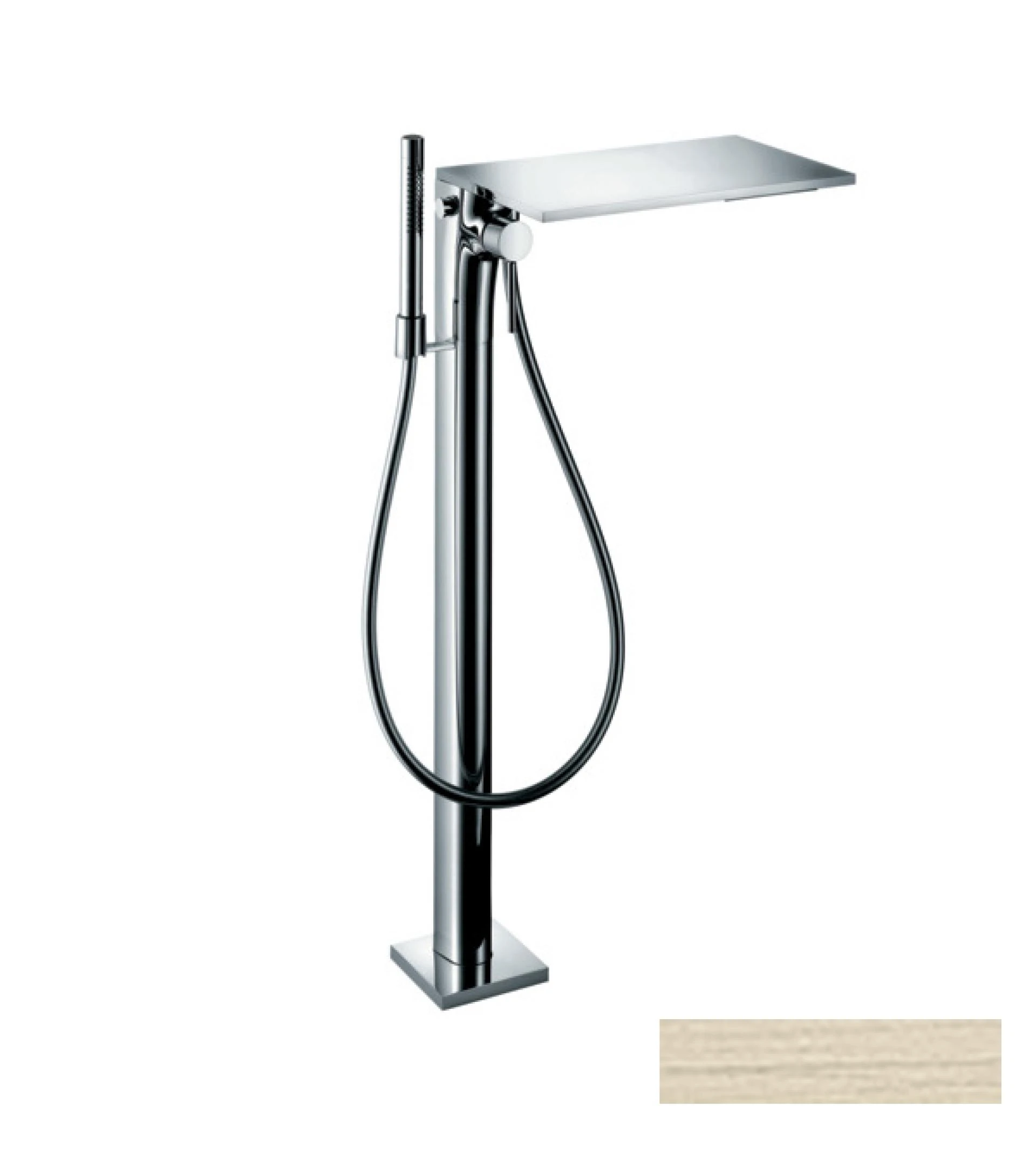 Фото - Напольный смеситель для ванны Axor Massaud 18450820, никель - Hansgrohe