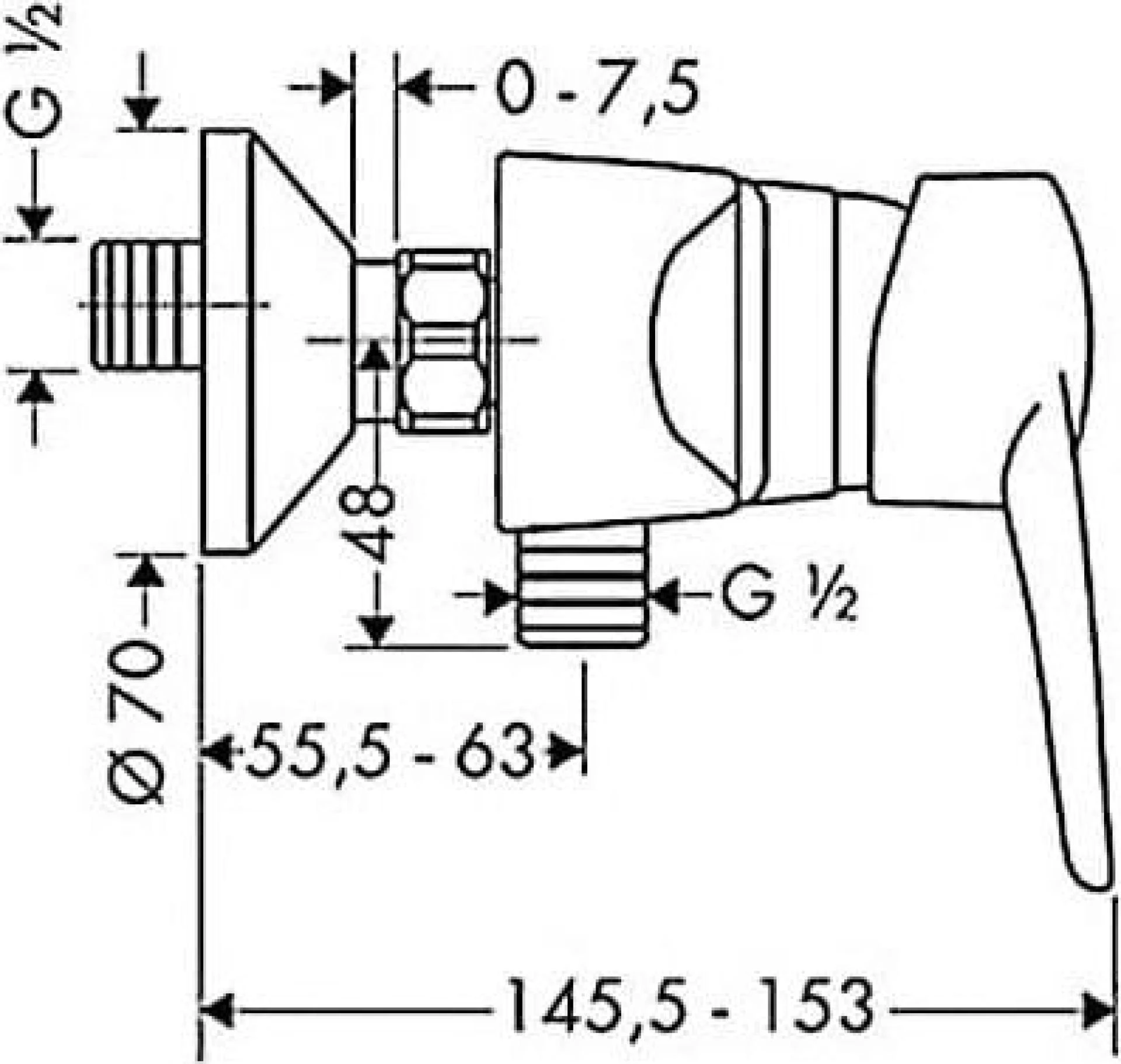 Фото - Смеситель для душа Hansgrohe Metris 31650000, хром - Hansgrohe