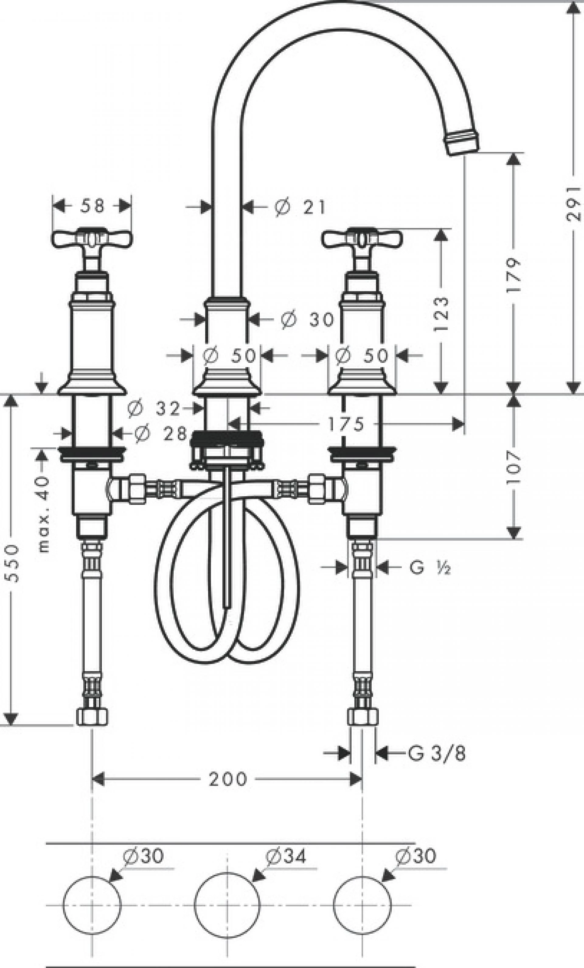 Фото - Смеситель для раковины Axor Montreux 16513300, красное золото - Hansgrohe