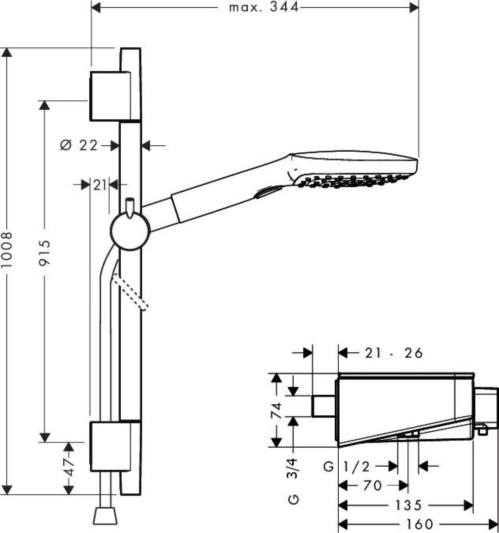 Фото - Душевой комплект Hansgrohe ShowerTablet Select 300 27027400 - Hansgrohe