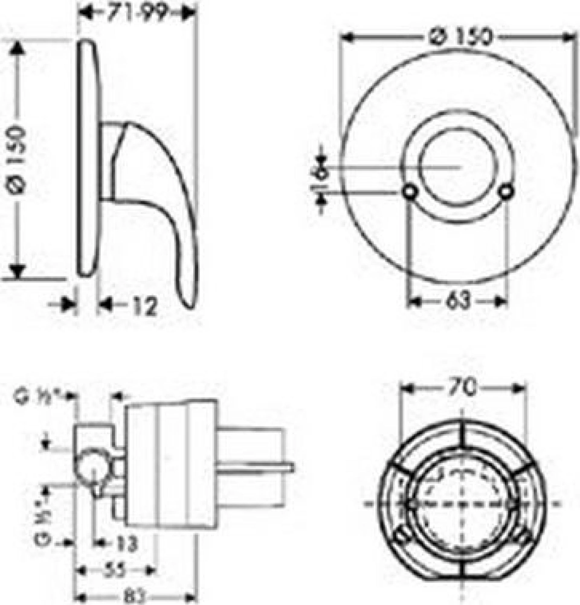 Фото - Смеситель для душа Hansgrohe Focus E 31766000 - Hansgrohe