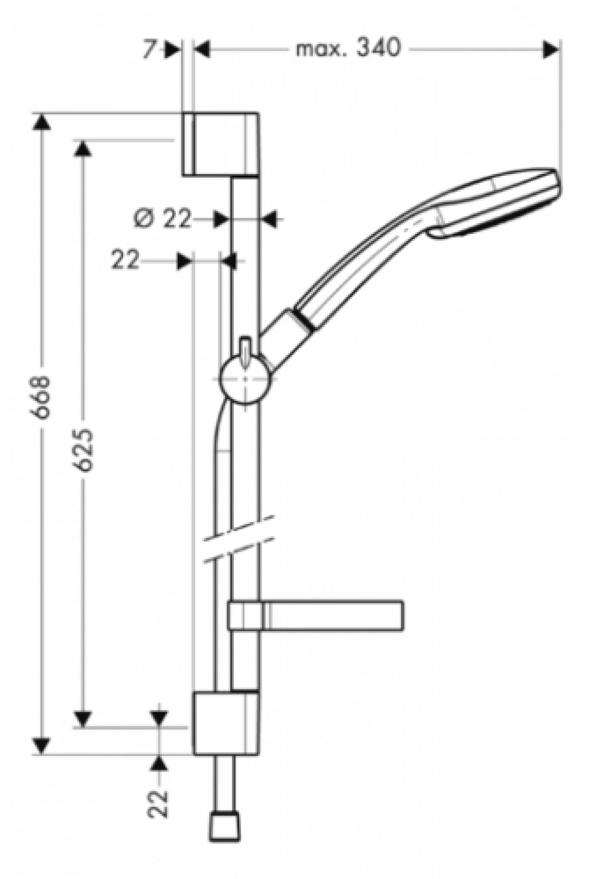 Фото - Душевой гарнитур Hansgrohe Croma 100 Vario 27772000 Unica'C - Hansgrohe