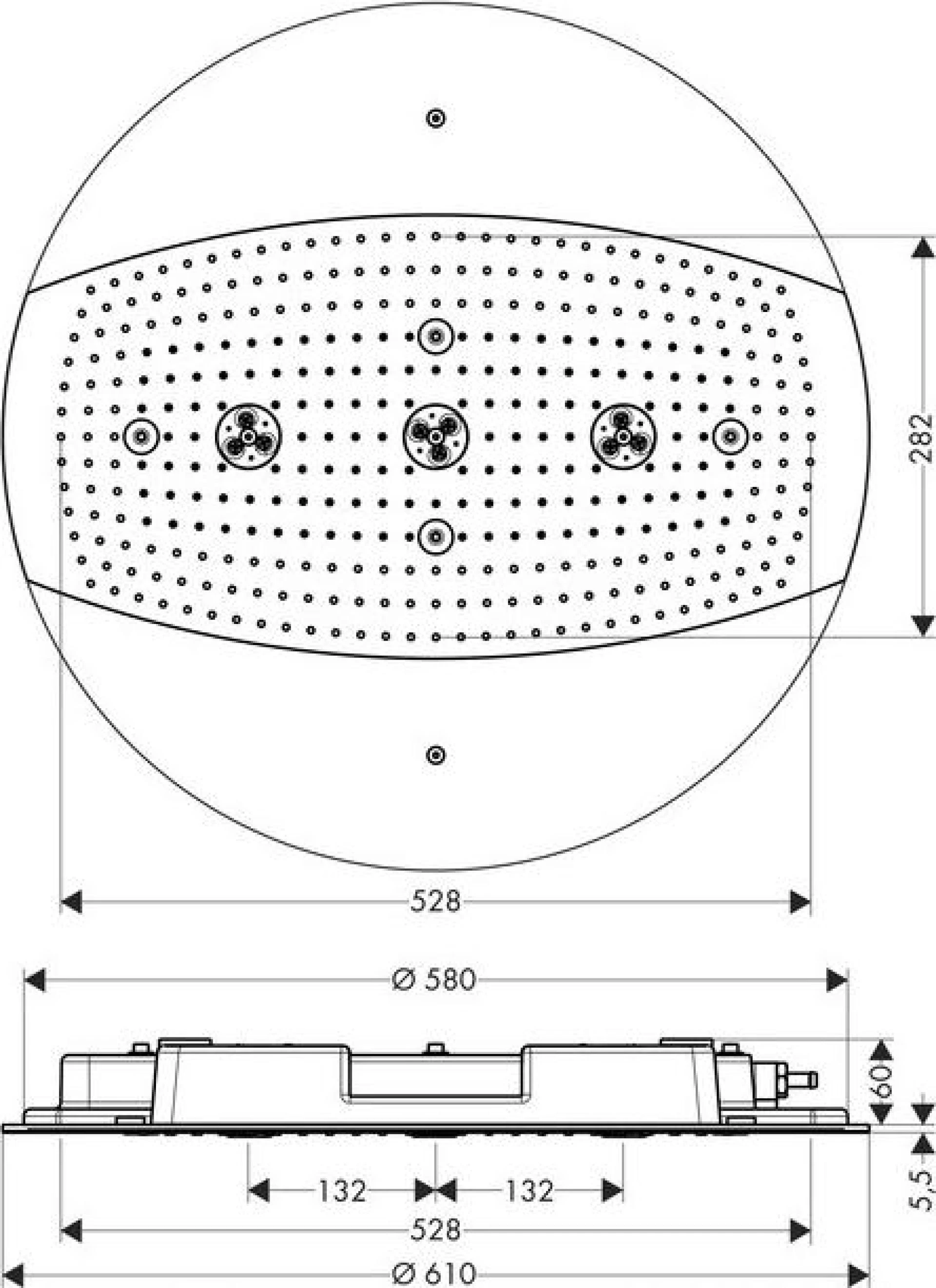 Фото - Тропический душ 600 мм Hansgrohe Raindance Rainmaker 28404000 - Hansgrohe