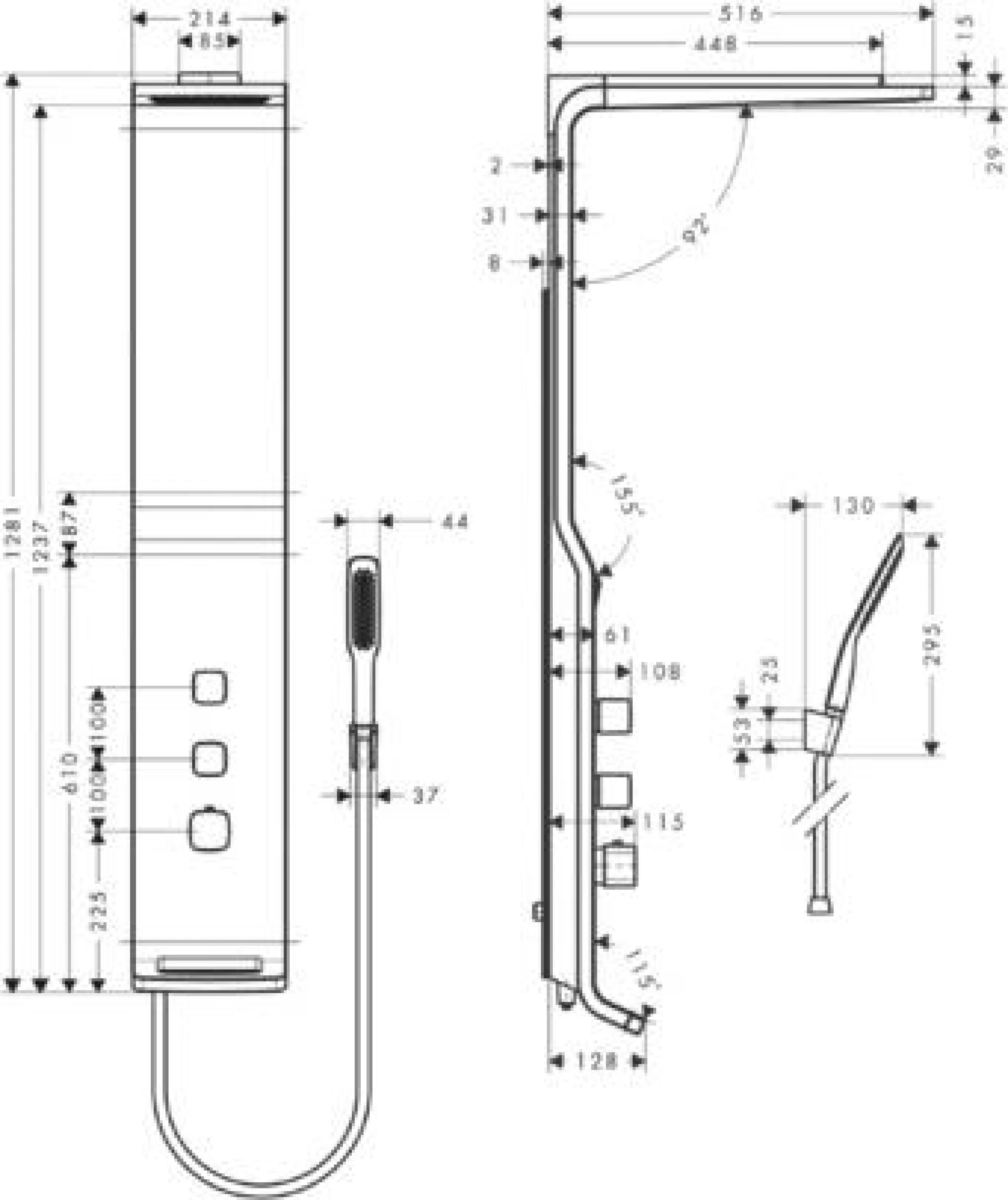 Фото - Душевая панель Hansgrohe Raindance Lift 27008400 - Hansgrohe