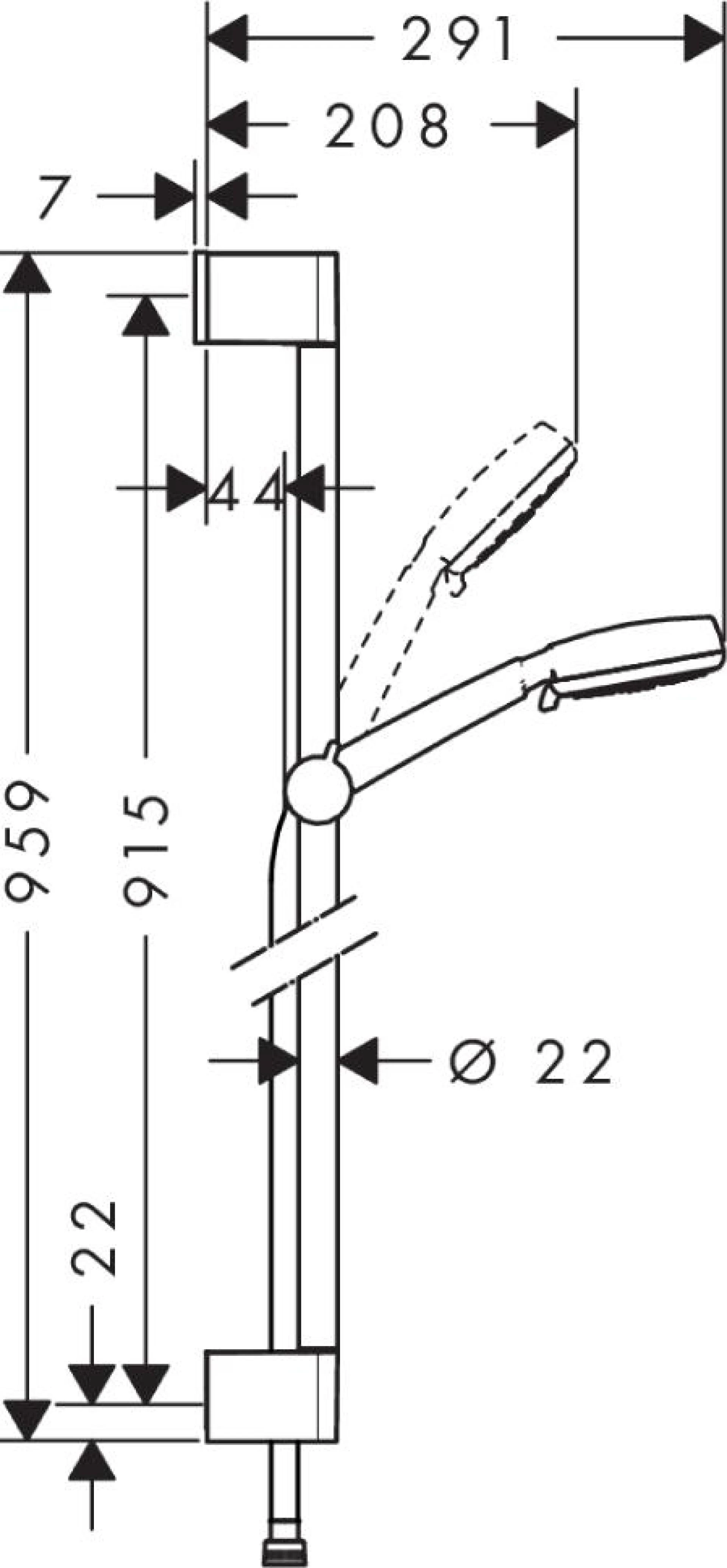 Фото - Душевой гарнитур Hansgrohe Crometta 100 Vario Uni 26657400 - Hansgrohe