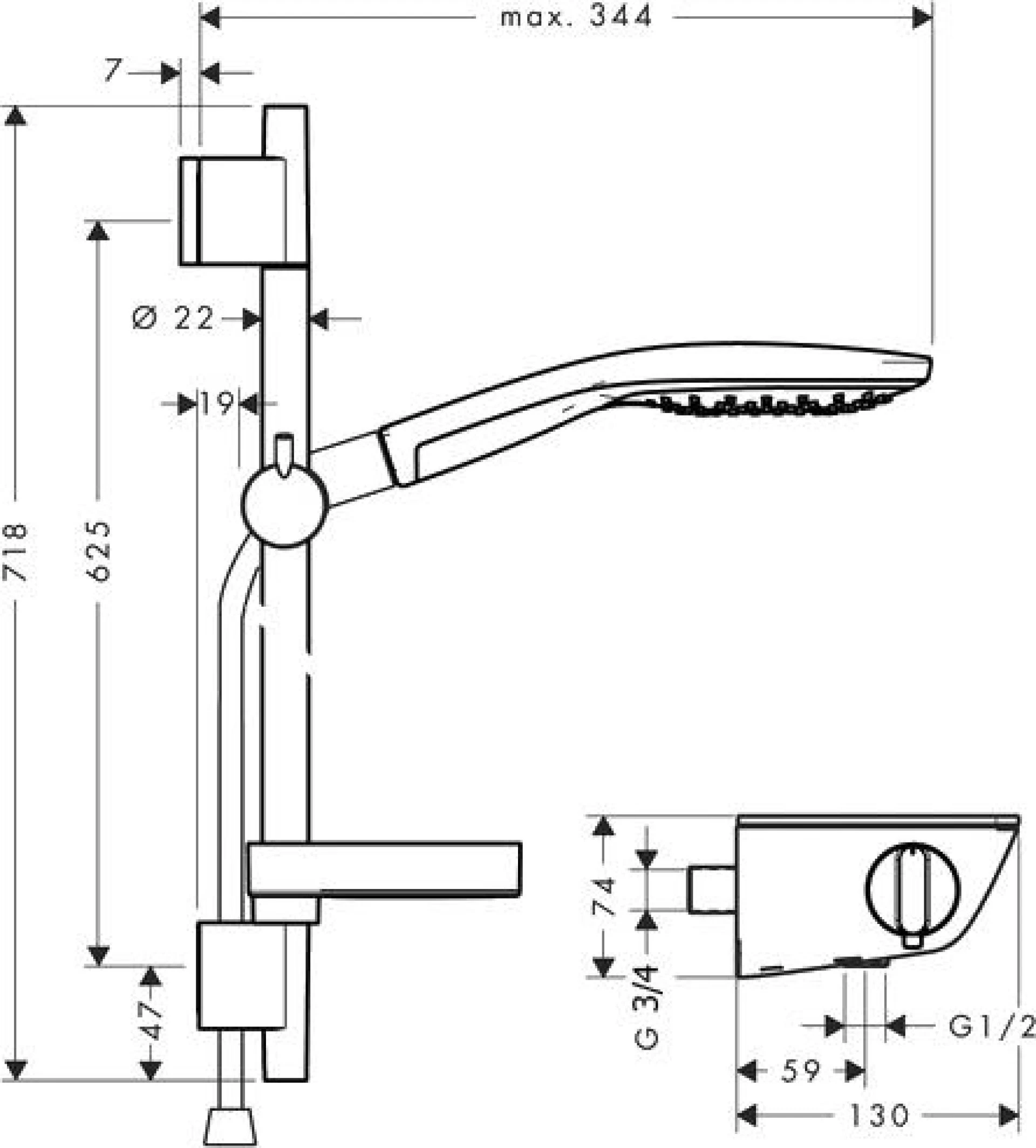 Фото - Душевой комплект Hansgrohe Ecostat/Raindance Select S 150 27036000 - Hansgrohe